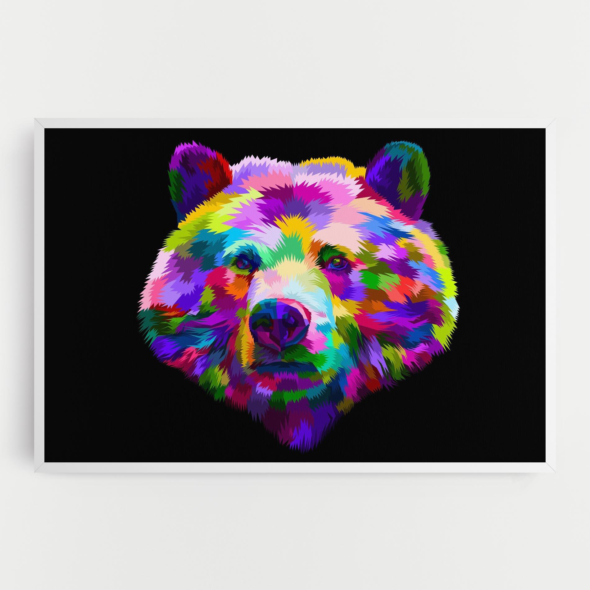 Leinwandbild Bear Head Art mockup 0