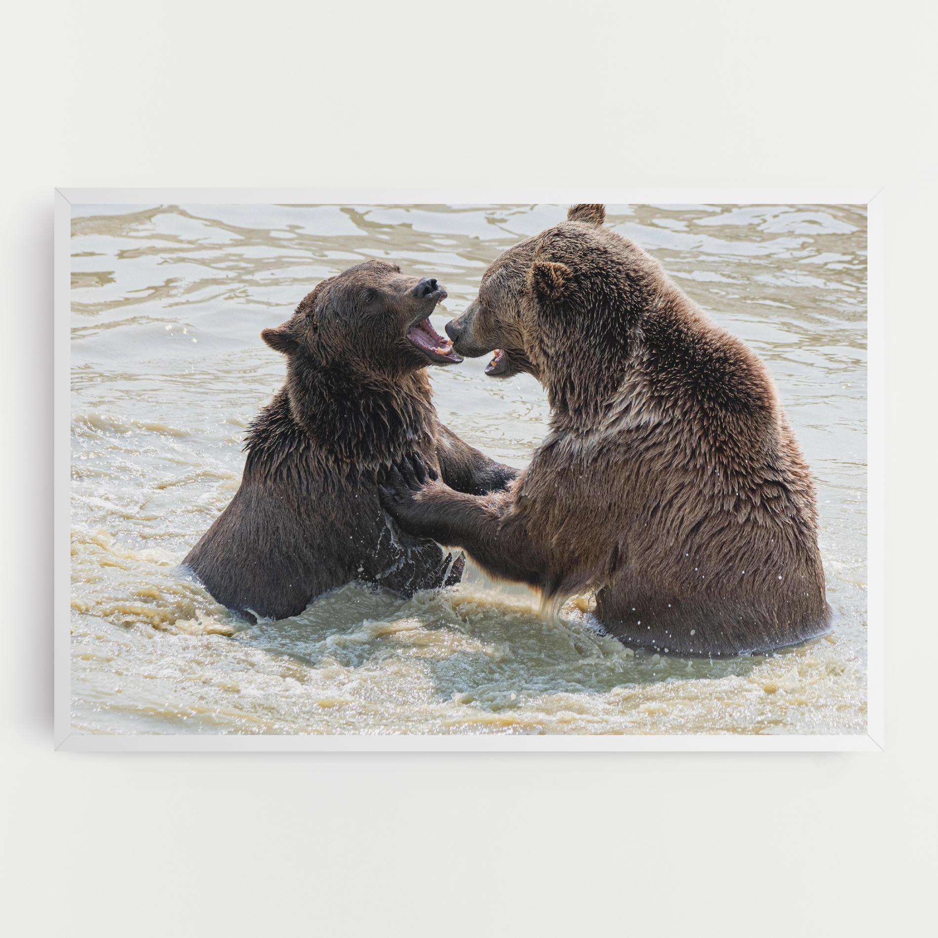 Leinwandbild Bears Fighting mockup 0