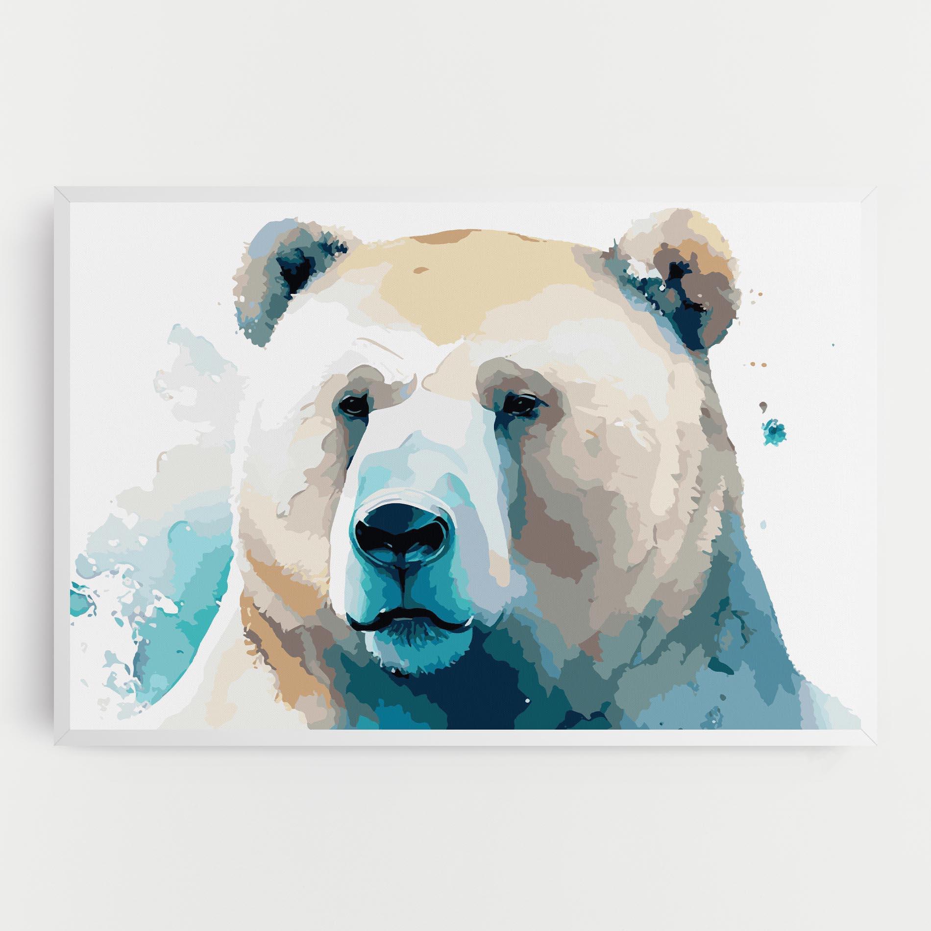 Leinwandbild Big Watercolor Bear mockup 0