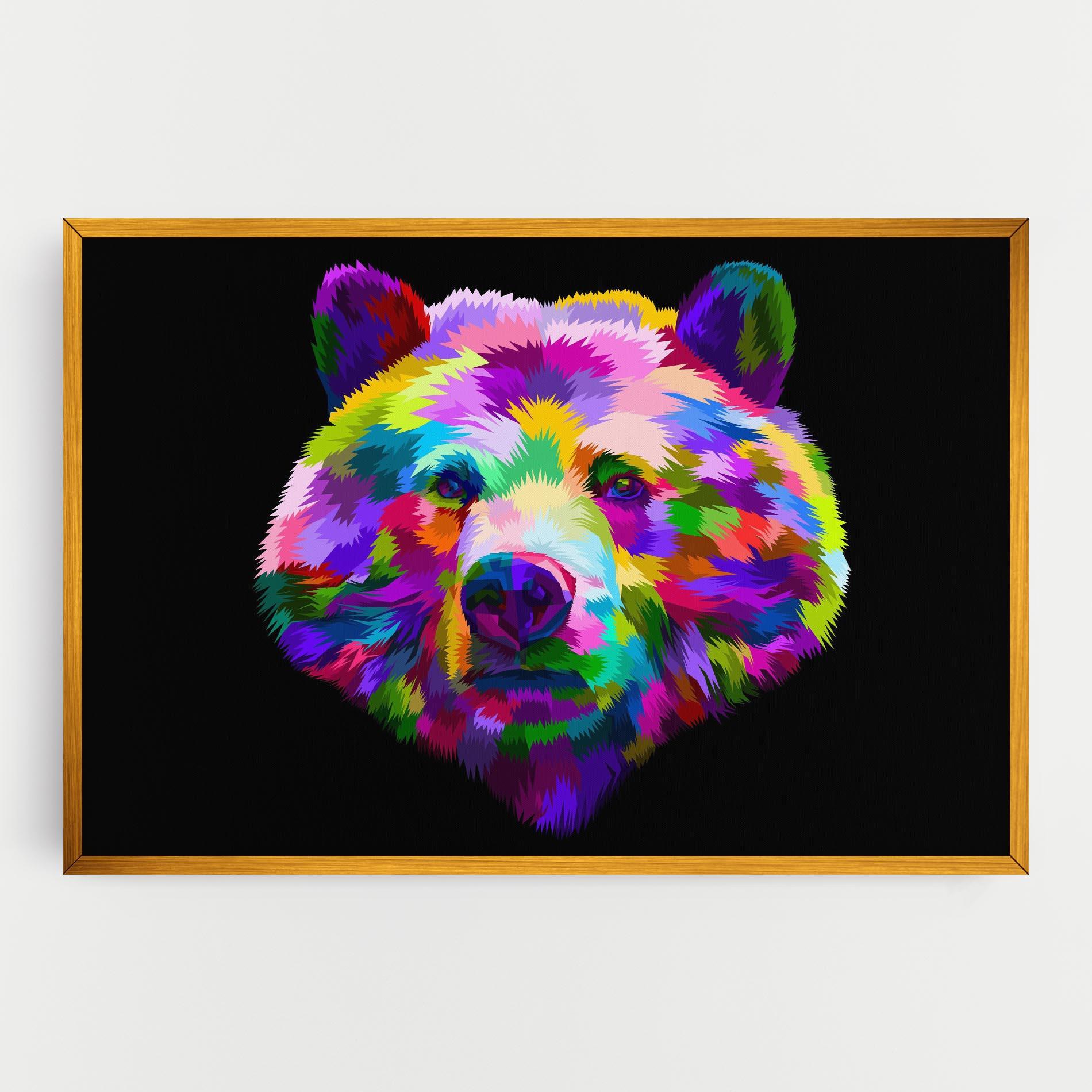 Leinwandbild Bear Head Art mockup 0