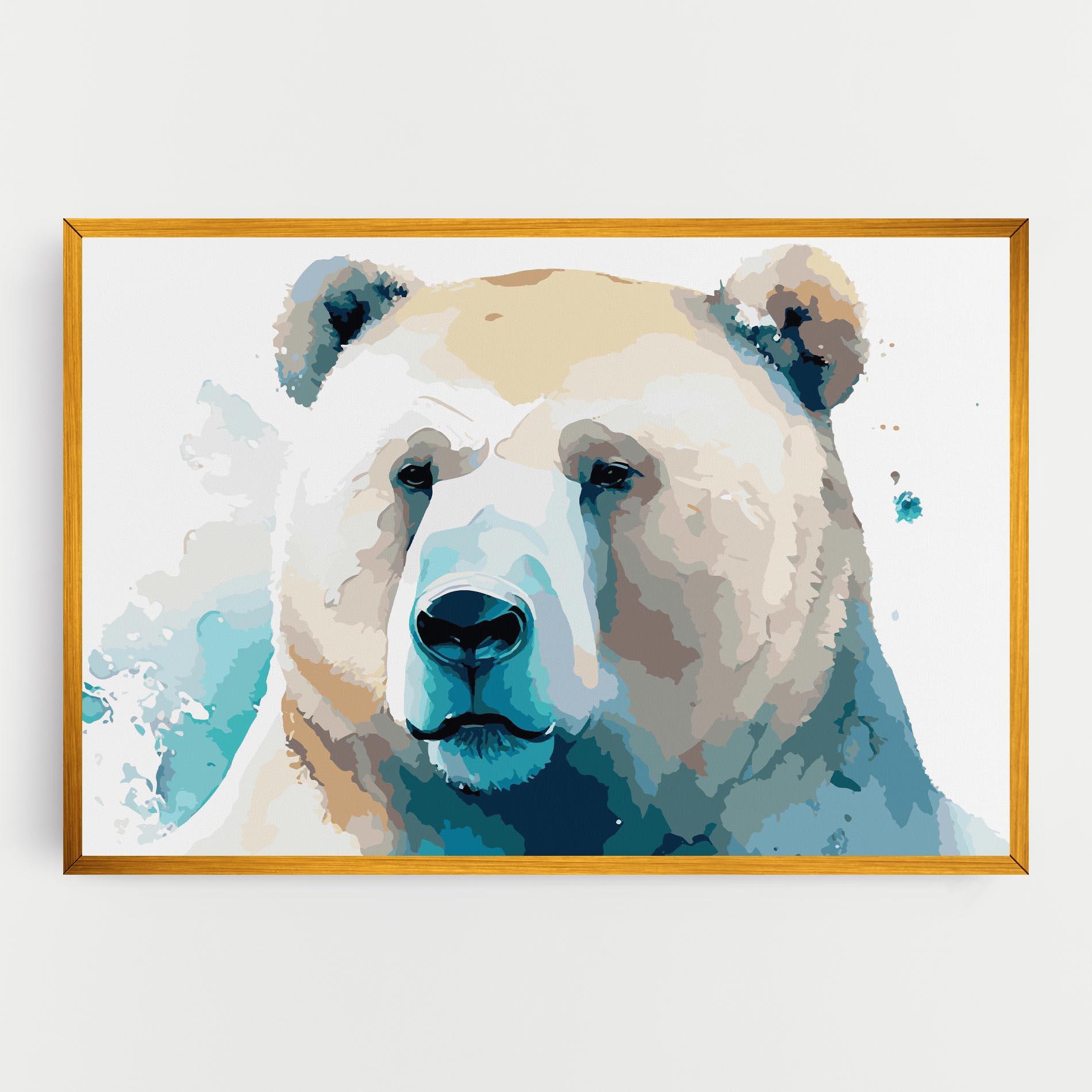 Leinwandbild Big Watercolor Bear mockup 0