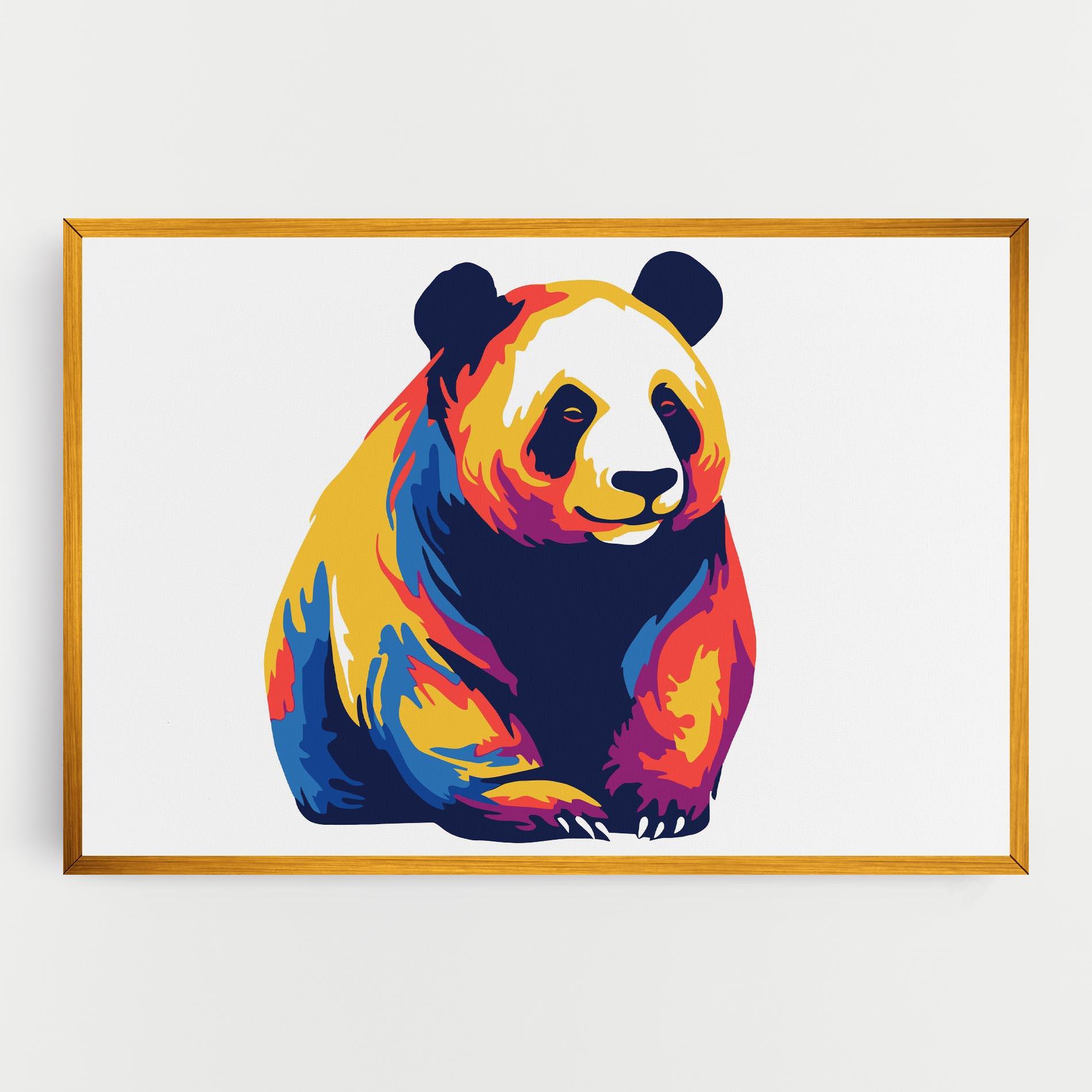 Leinwandbild Cute Panda mockup 0