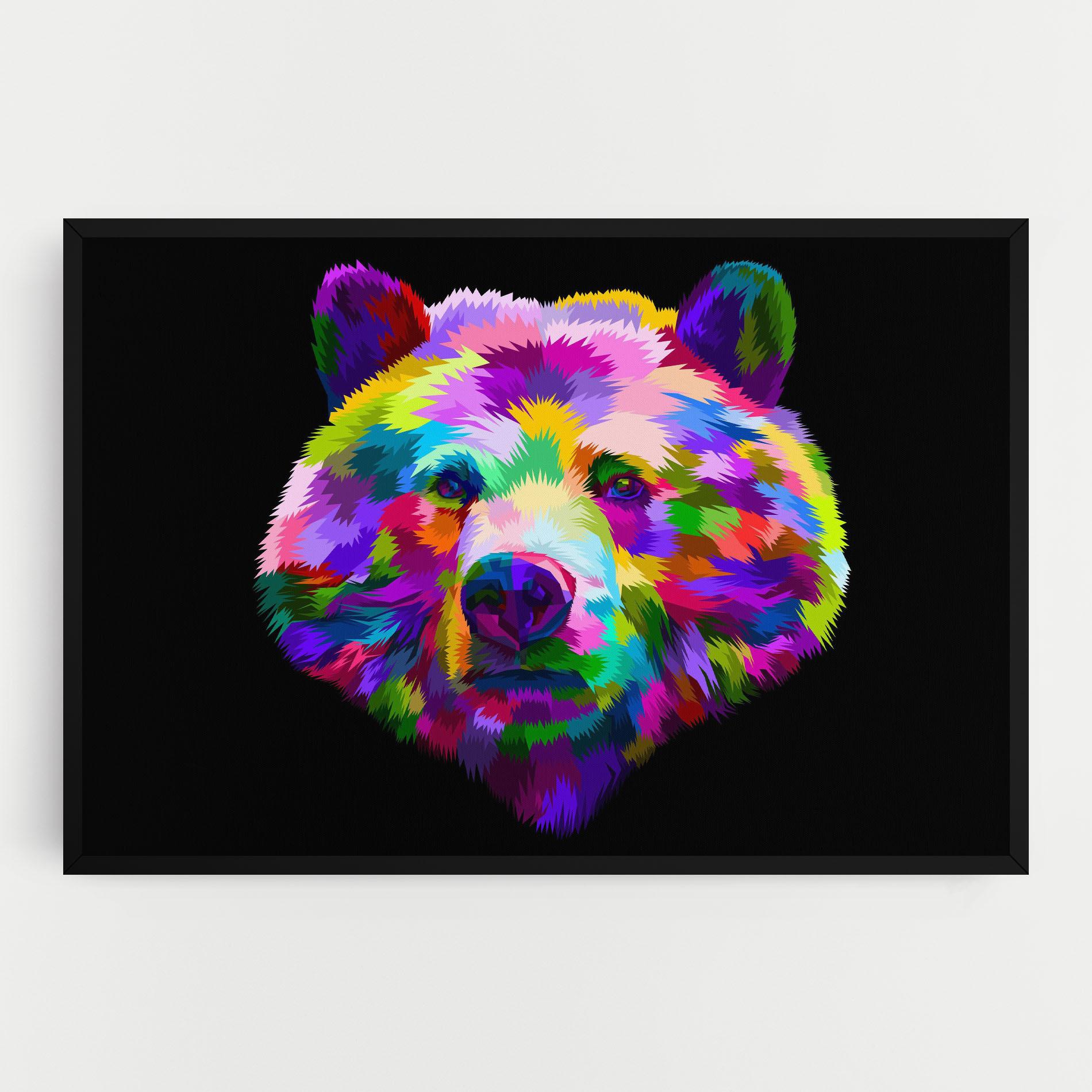 Leinwandbild Bear Head Art mockup 0