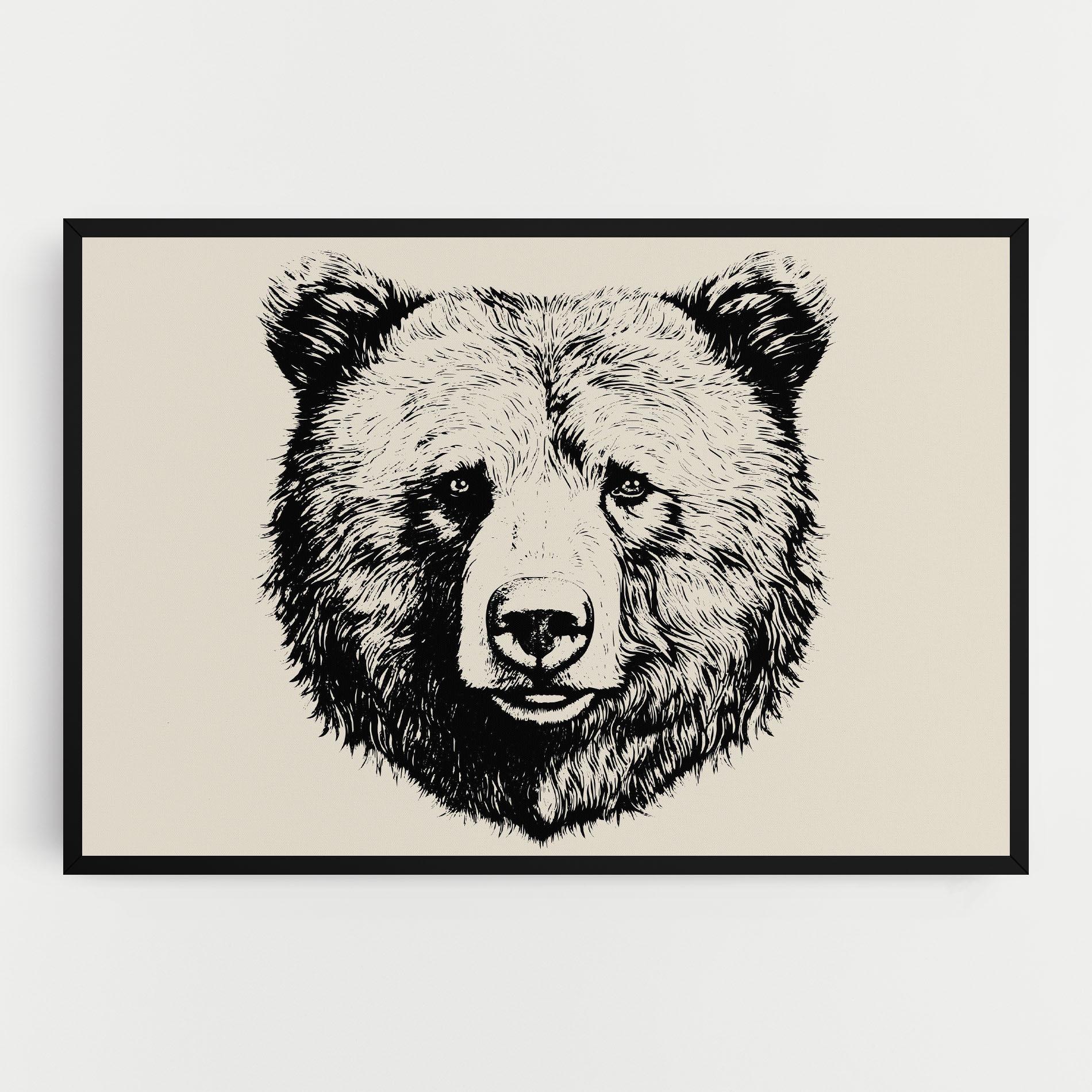 Leinwandbild Cream Head Bear mockup 0