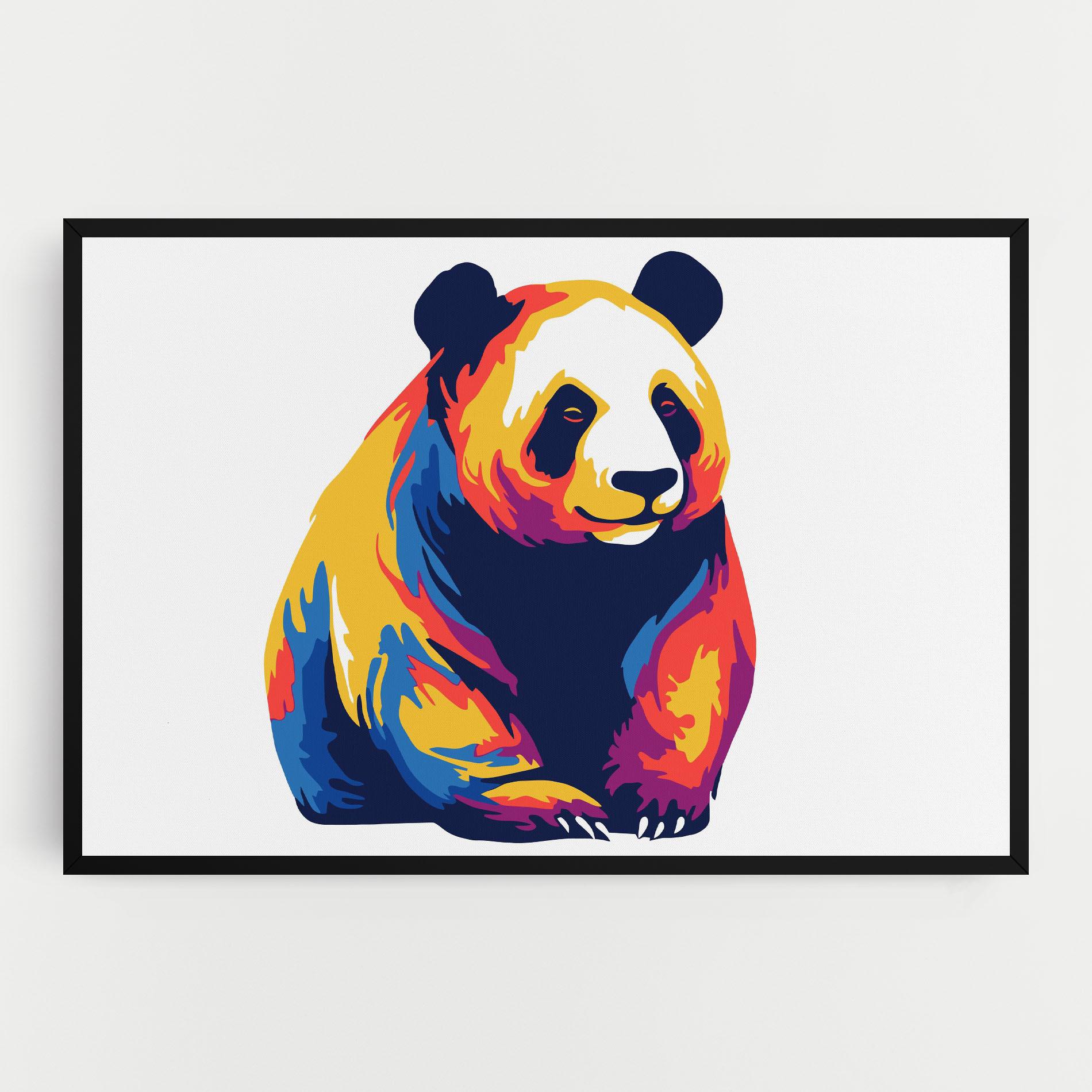 Leinwandbild Cute Panda mockup 0
