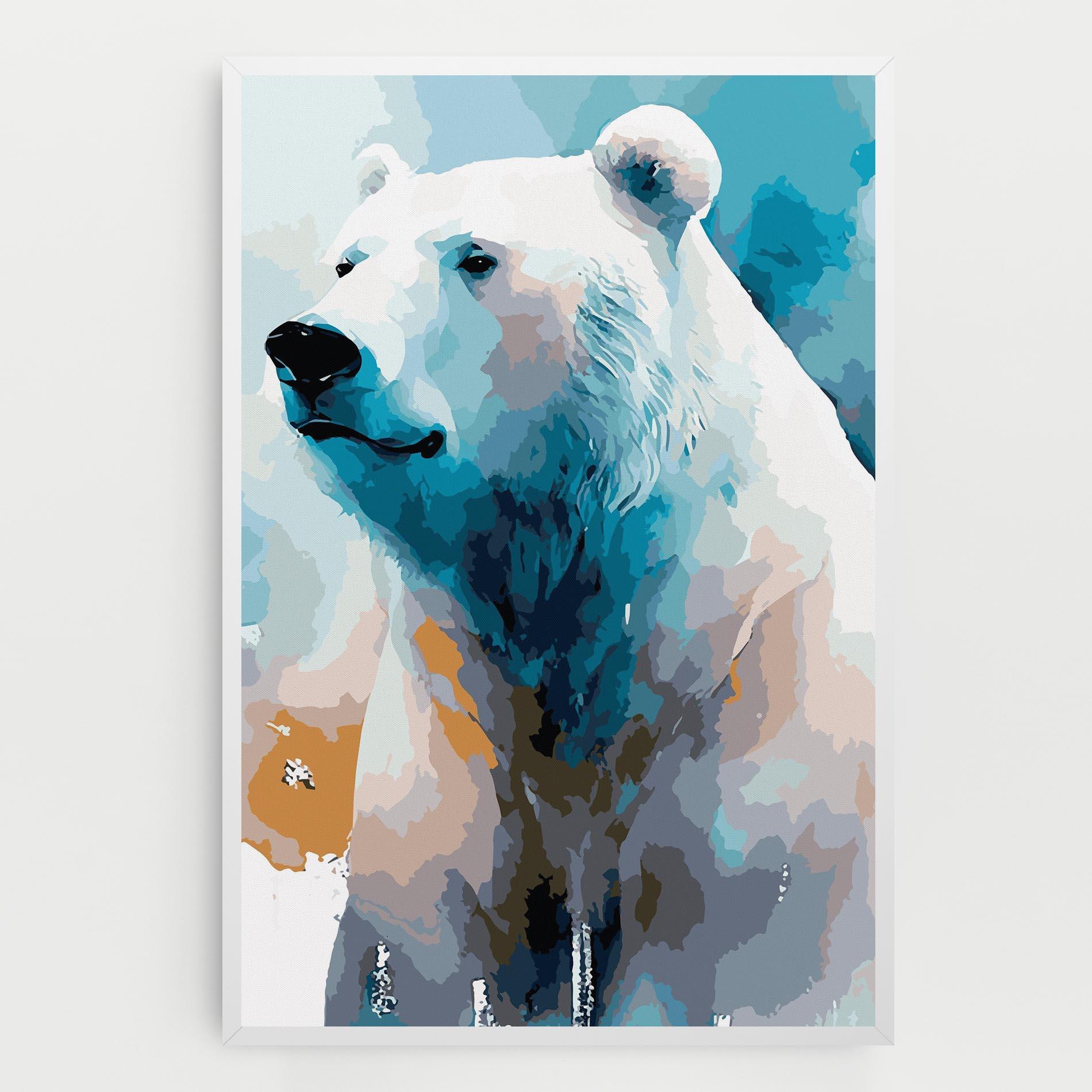 Leinwandbild Beautiful Icebear mockup 0