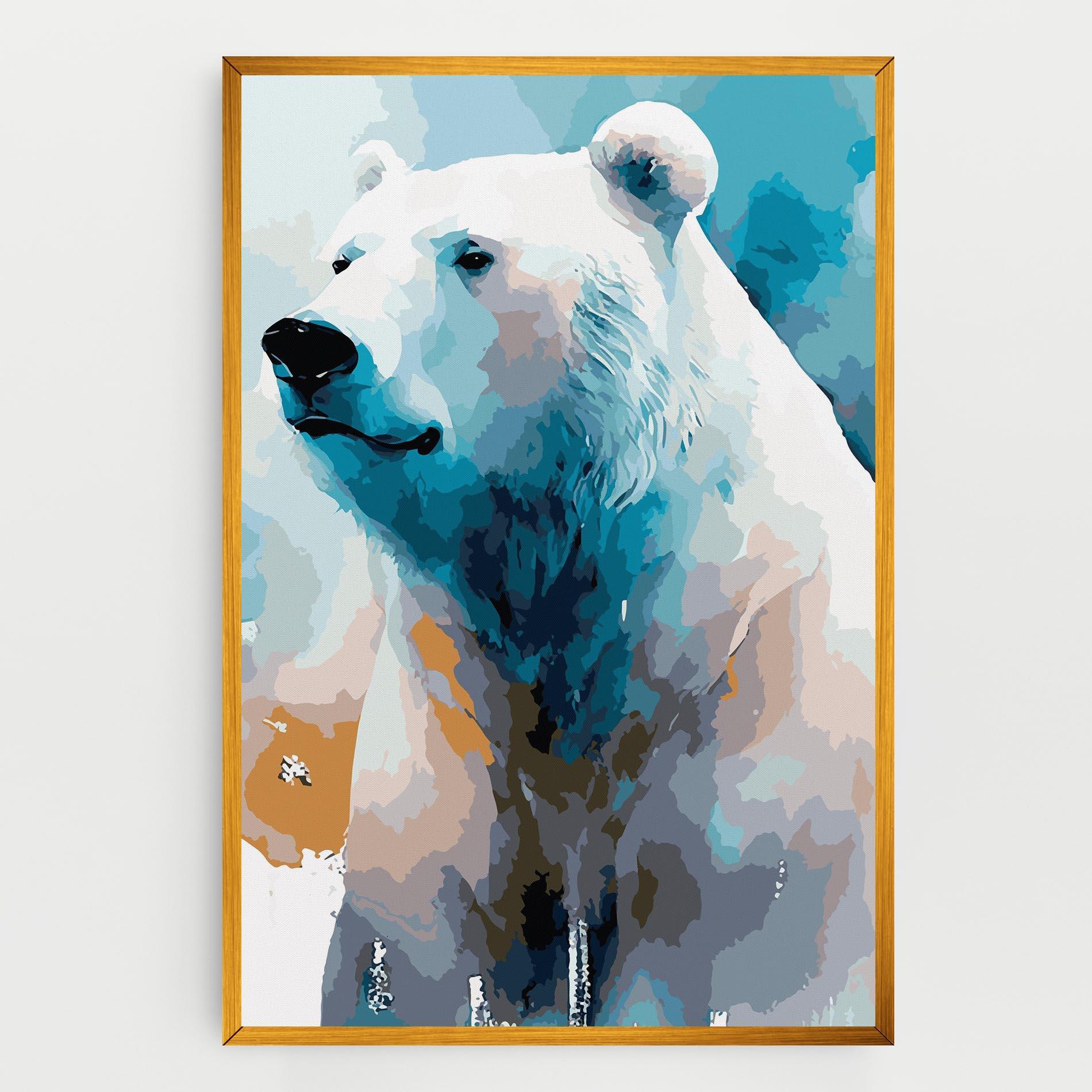 Leinwandbild Beautiful Icebear mockup 0