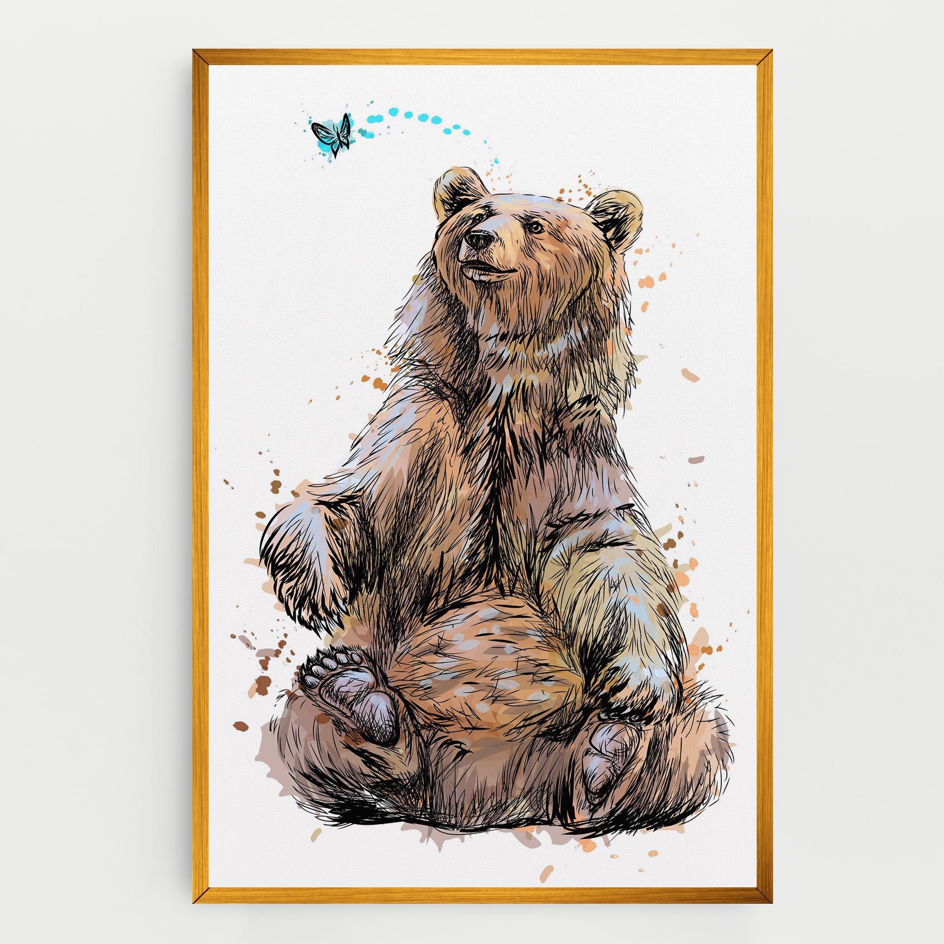 Leinwandbild Butterfly Bear mockup 0