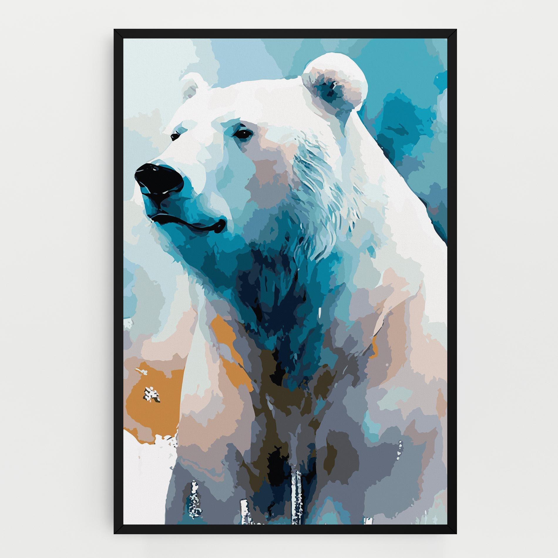 Leinwandbild Beautiful Icebear mockup 0
