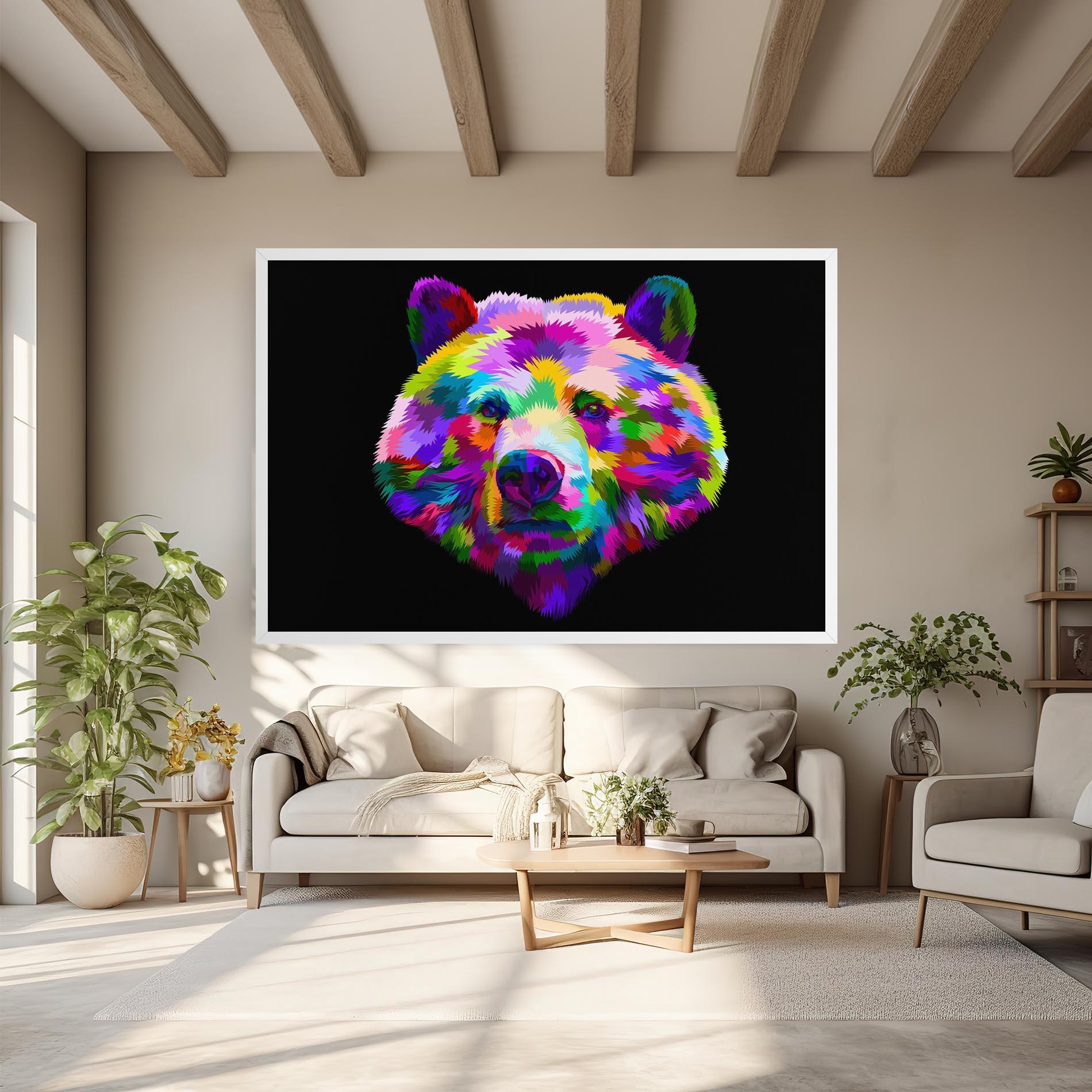 Leinwandbild Bear Head Art mockup 6