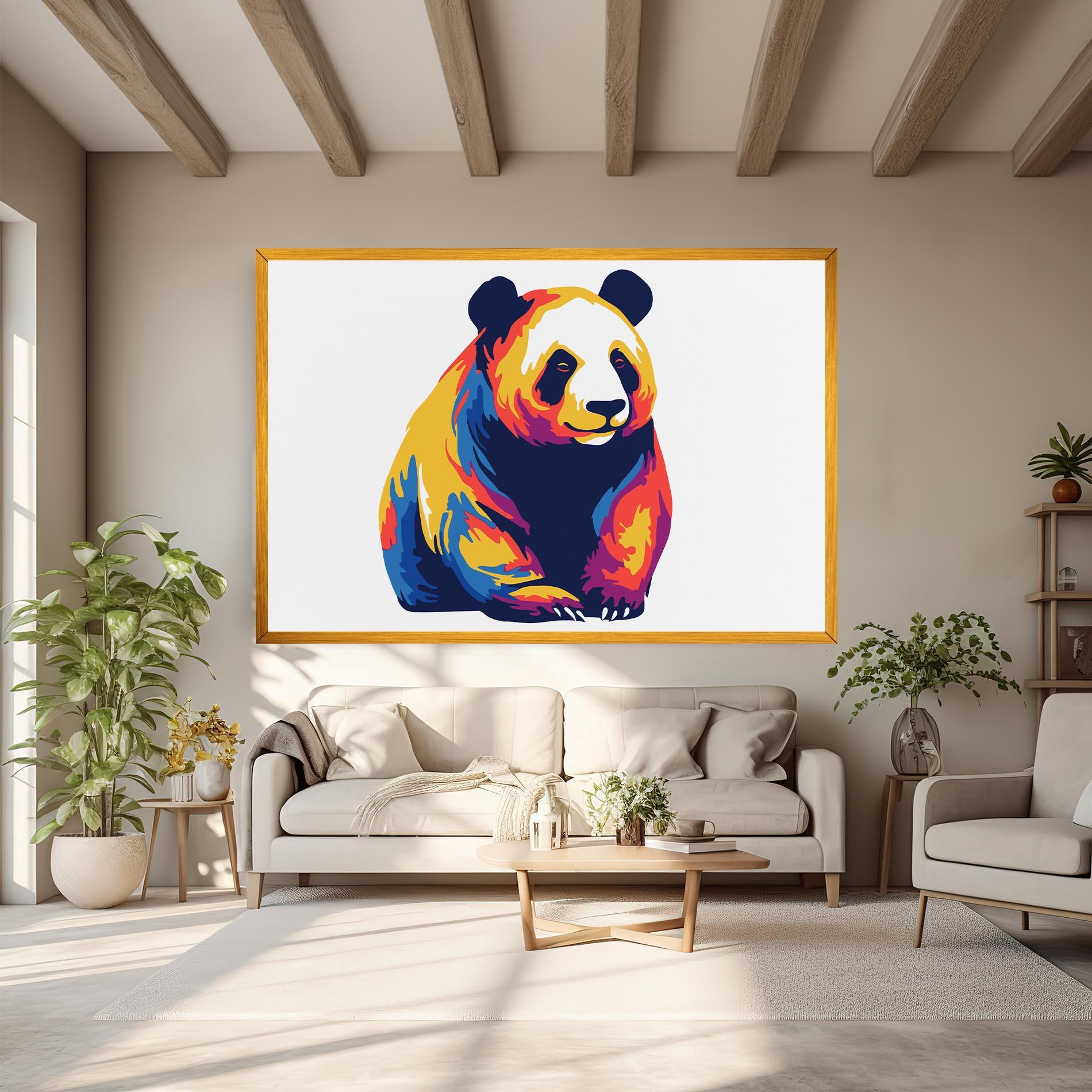 Leinwandbild Cute Panda mockup 6