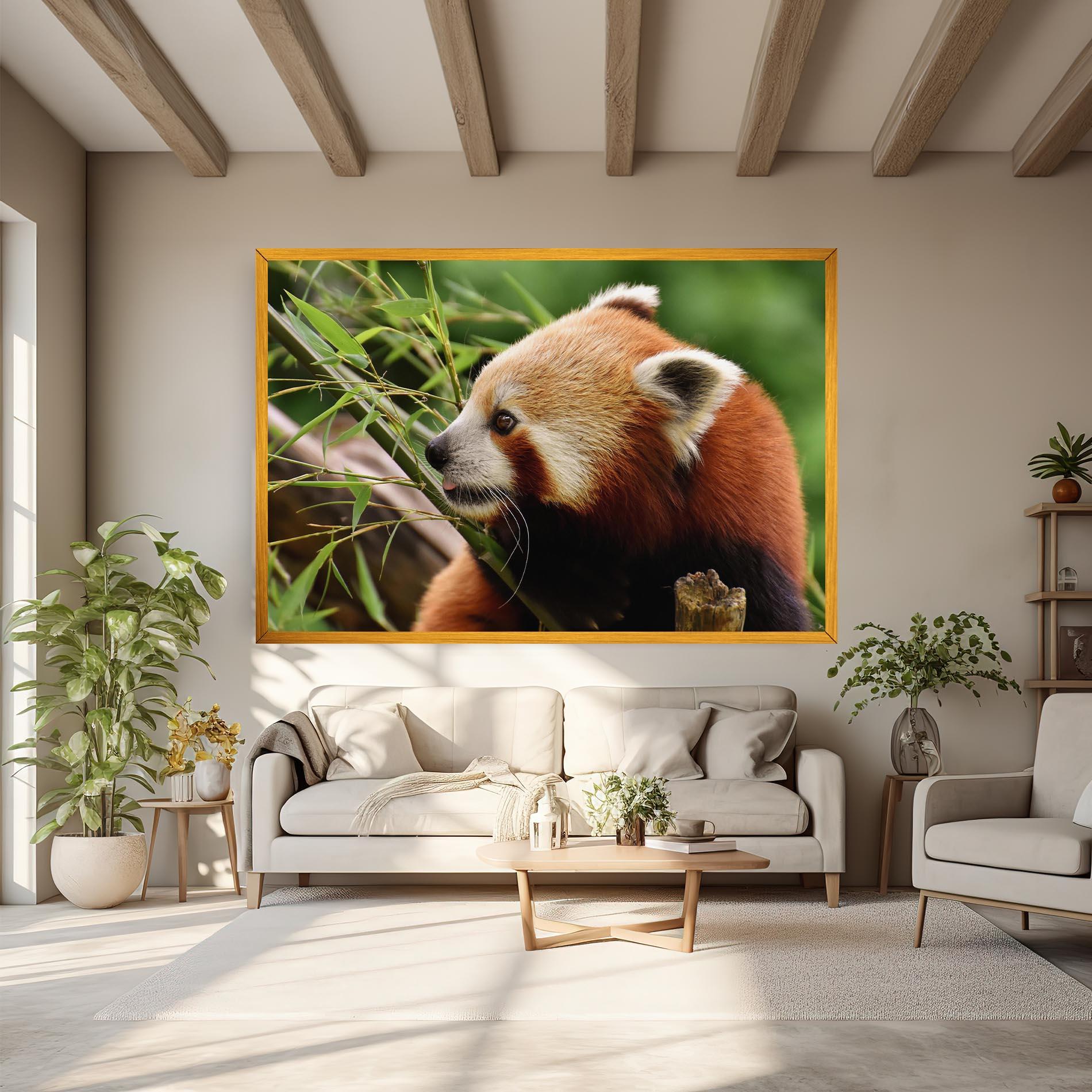 Leinwandbild Cute Red Panda mockup 6