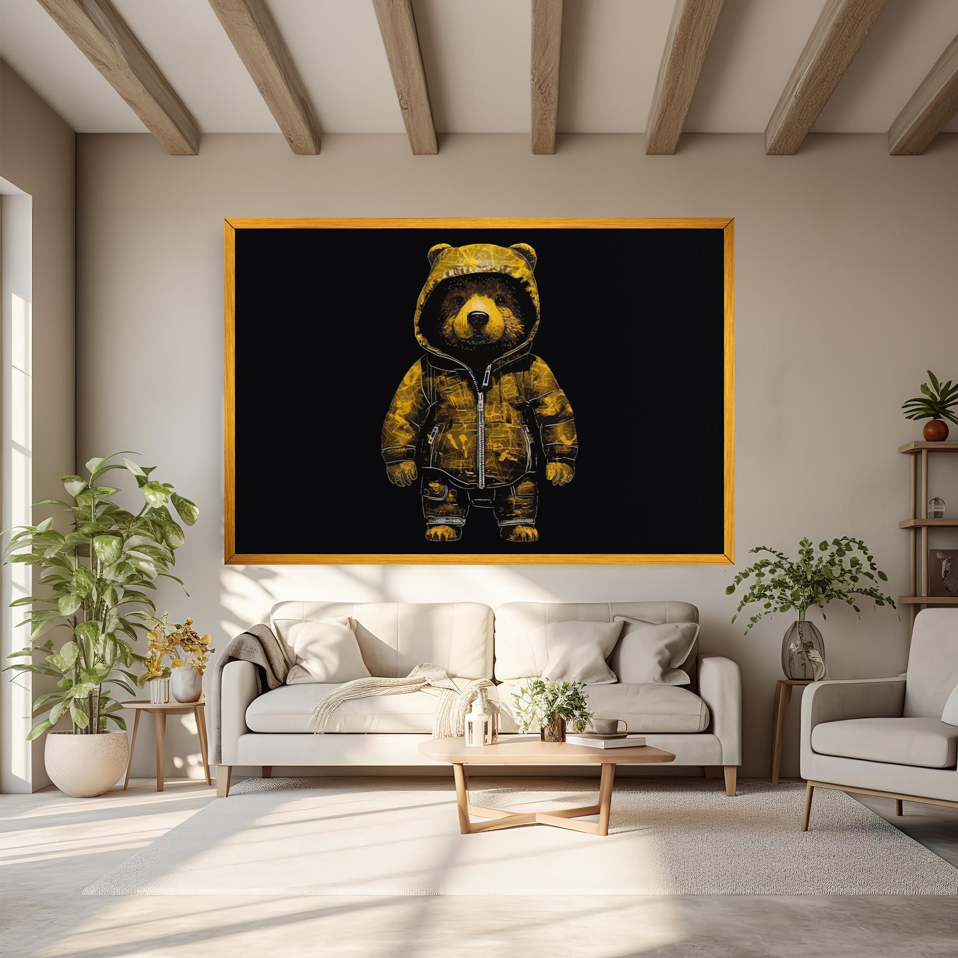 Leinwandbild Yellow Bear mockup 6