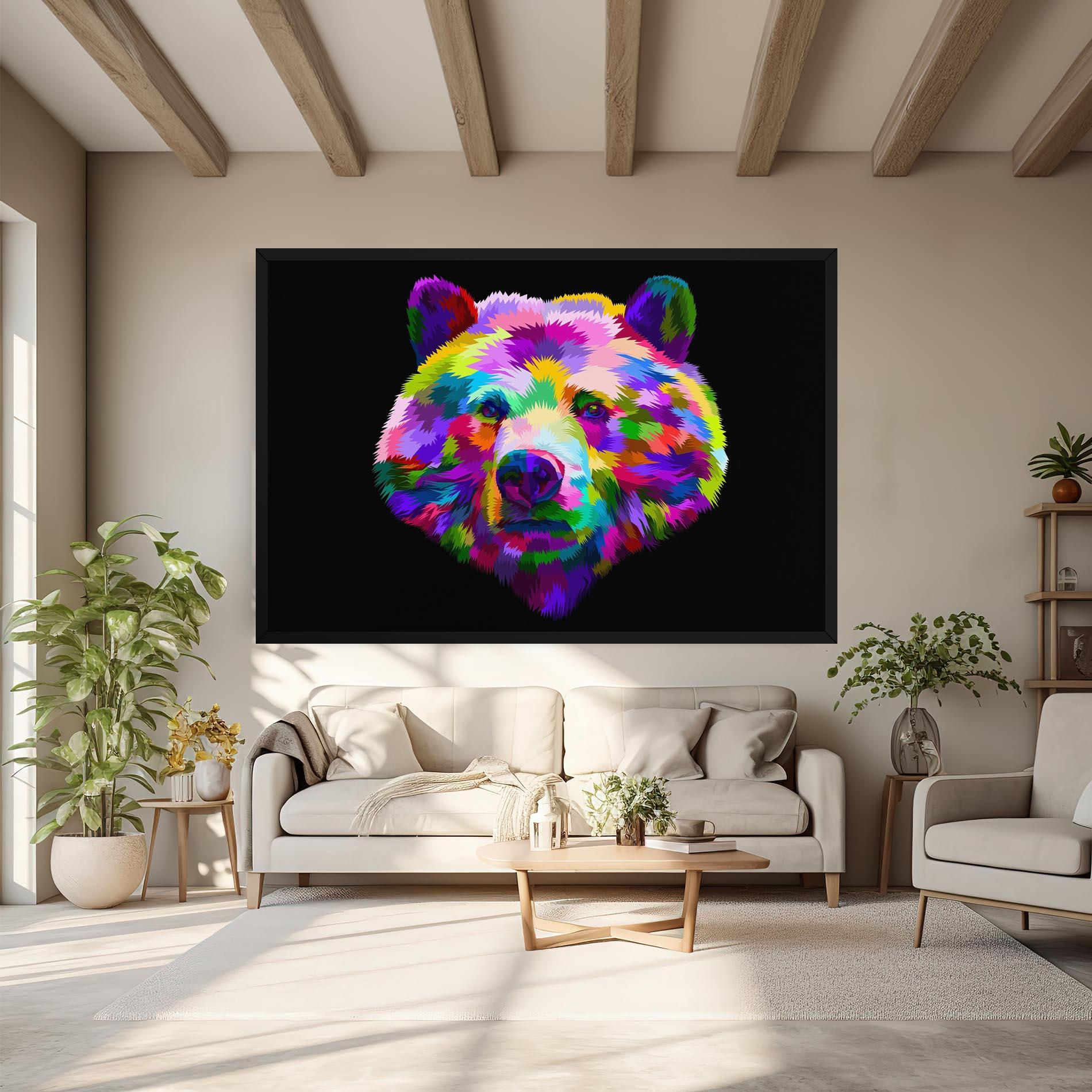 Leinwandbild Bear Head Art mockup 6