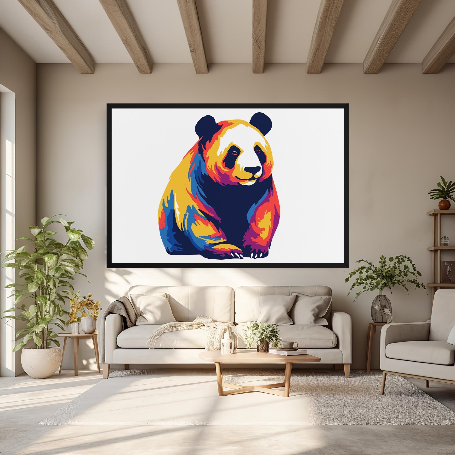 Leinwandbild Cute Panda mockup 6