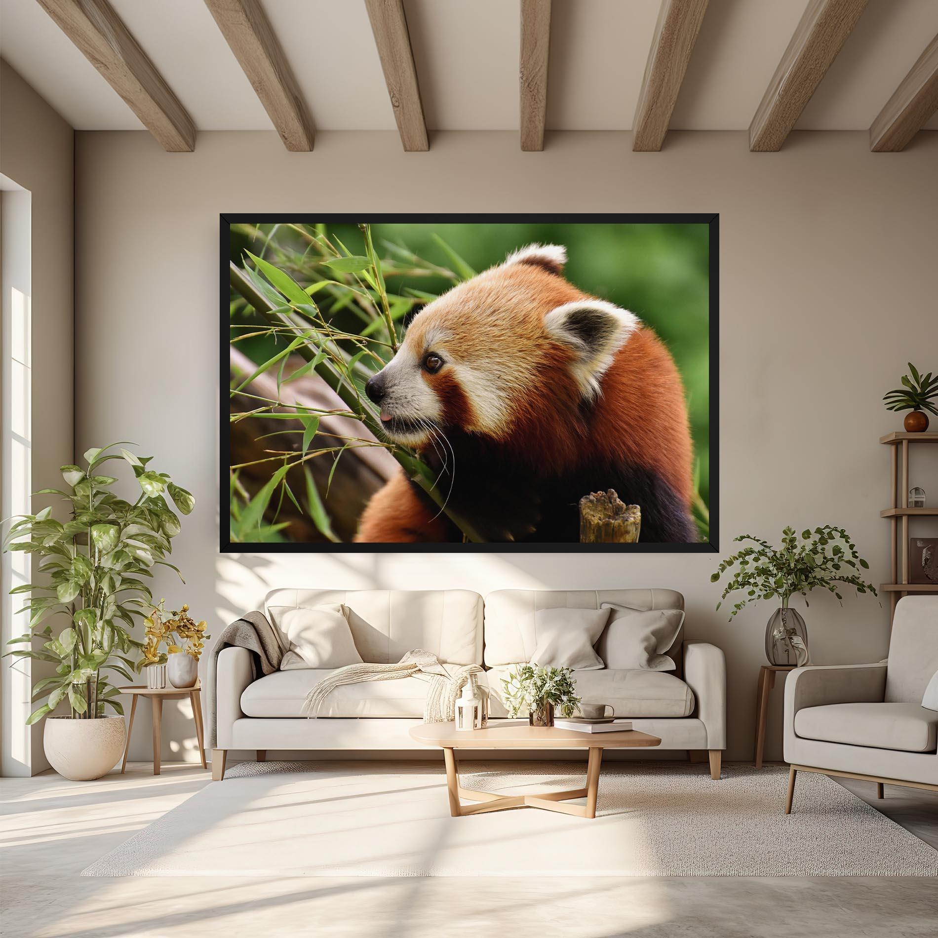 Leinwandbild Cute Red Panda mockup 6