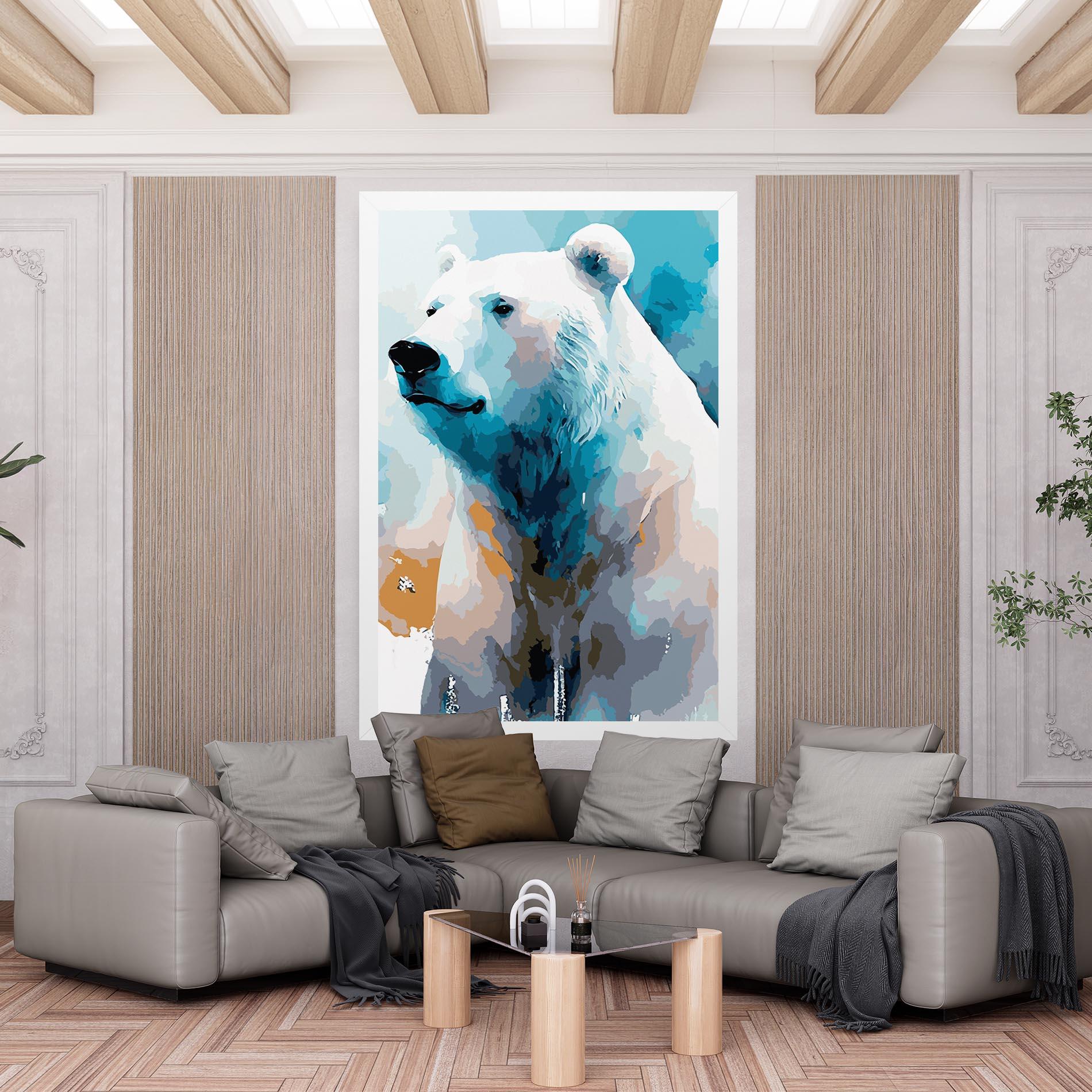 Leinwandbild Beautiful Icebear mockup 6