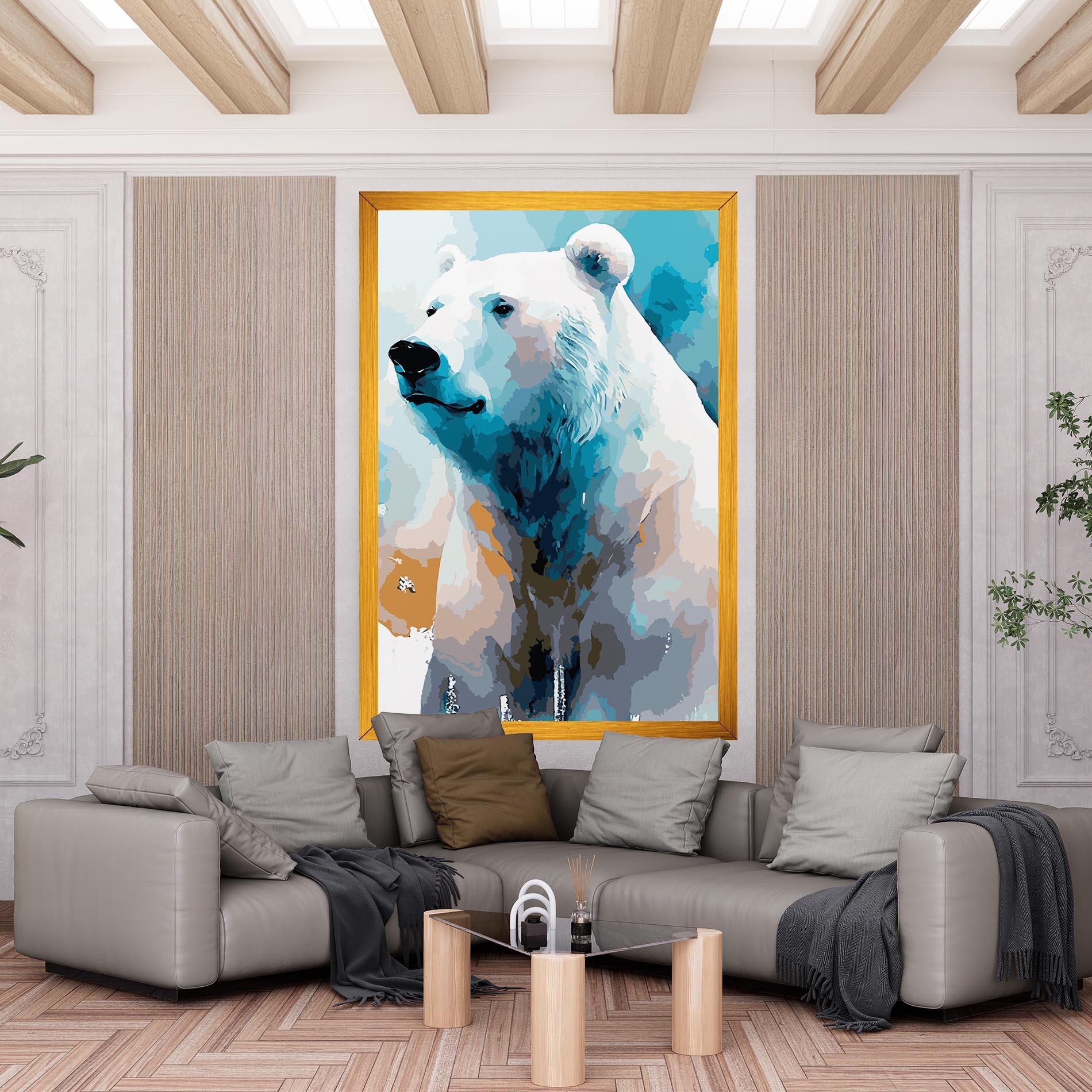 Leinwandbild Beautiful Icebear mockup 6
