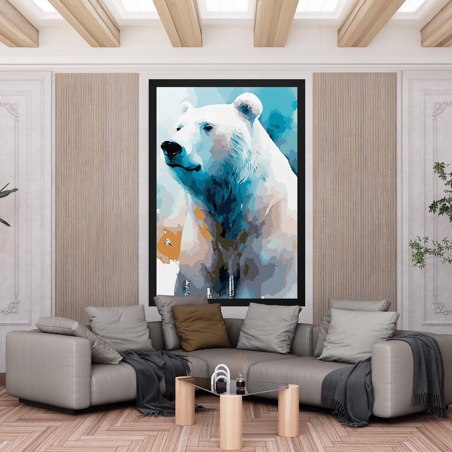Leinwandbild Beautiful Icebear mockup 6