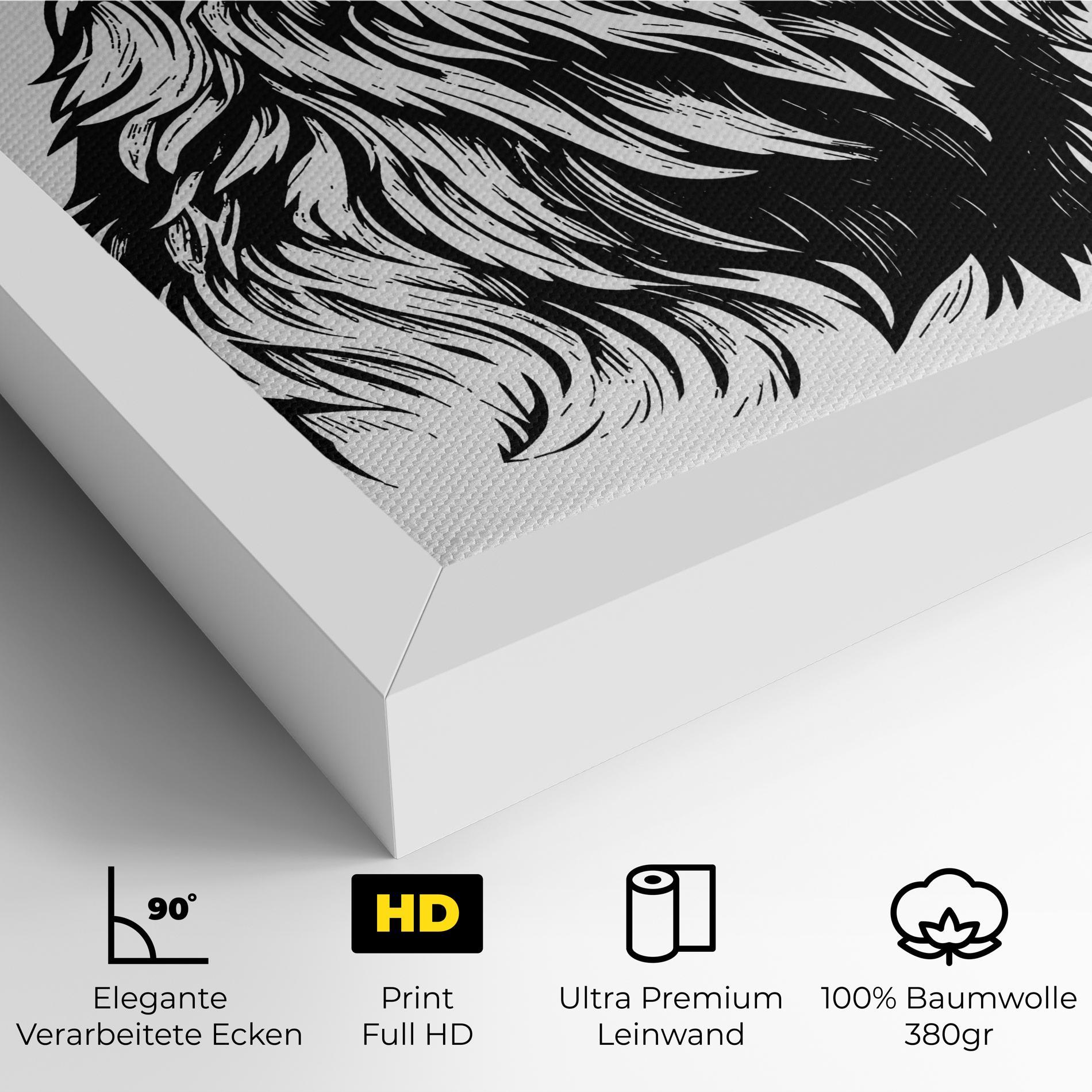 Leinwandbild Angry Bear mockup 4