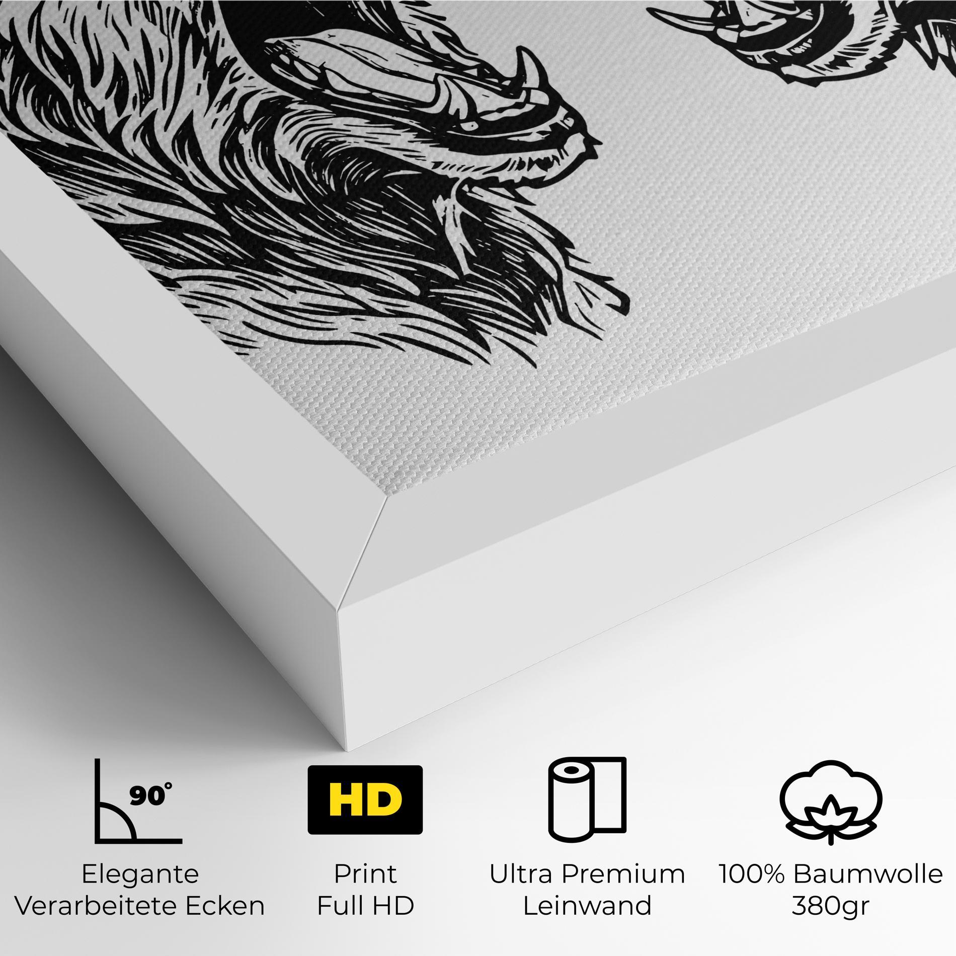 Leinwandbild Bear Bite mockup 4