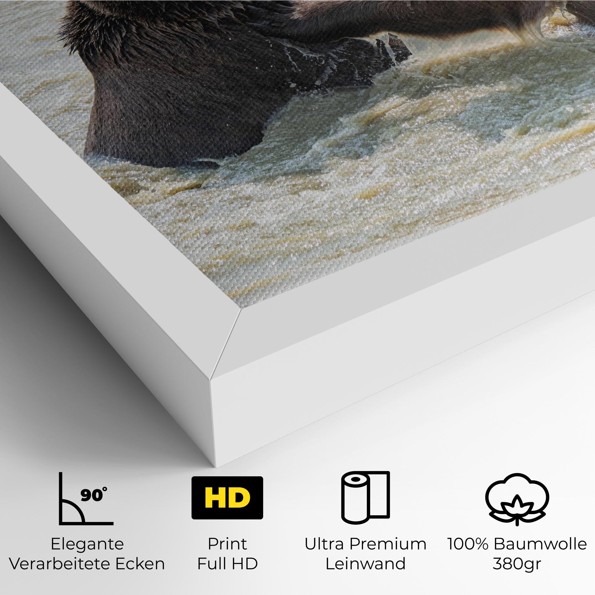 Leinwandbild Bears Fighting mockup 4