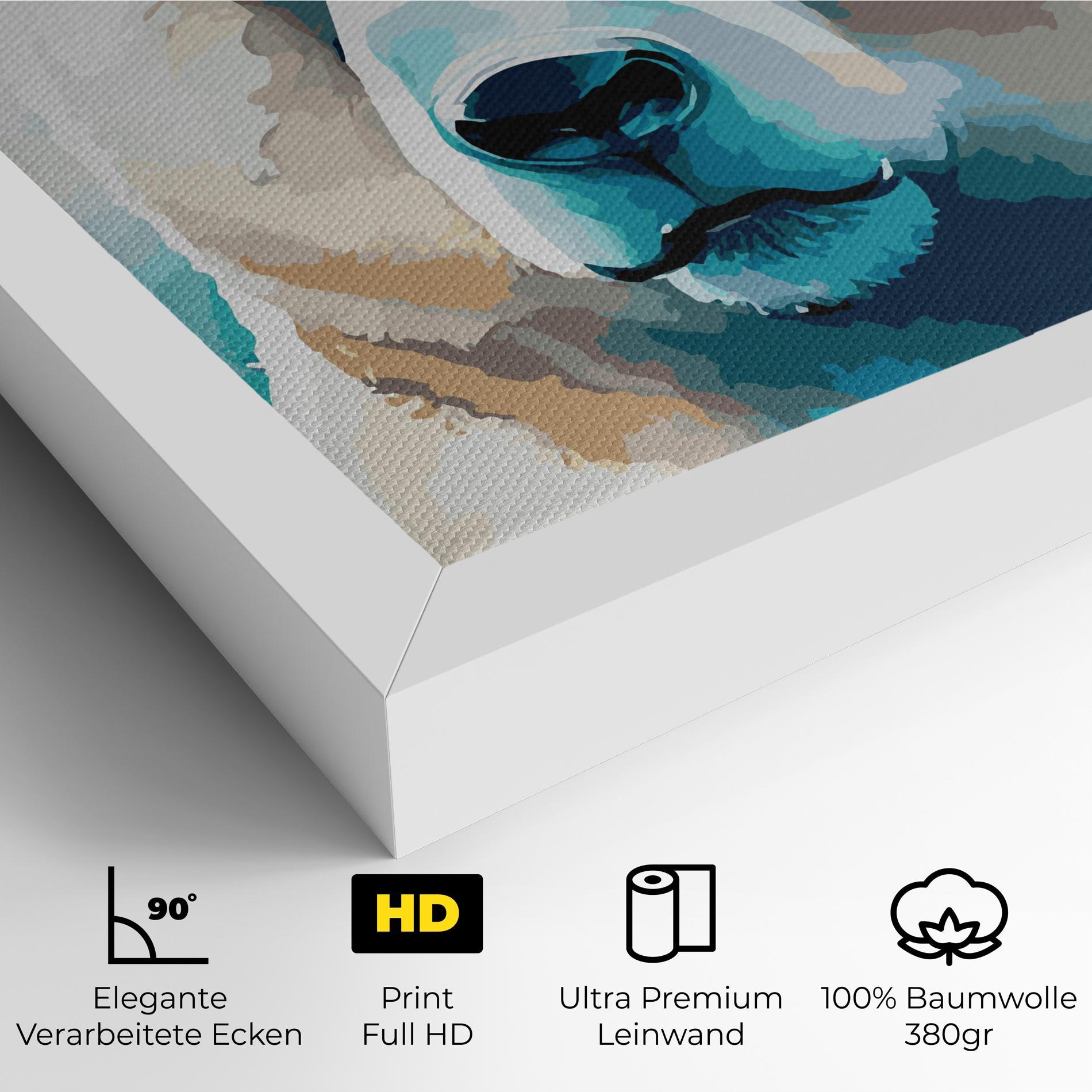 Leinwandbild Big Watercolor Bear mockup 4