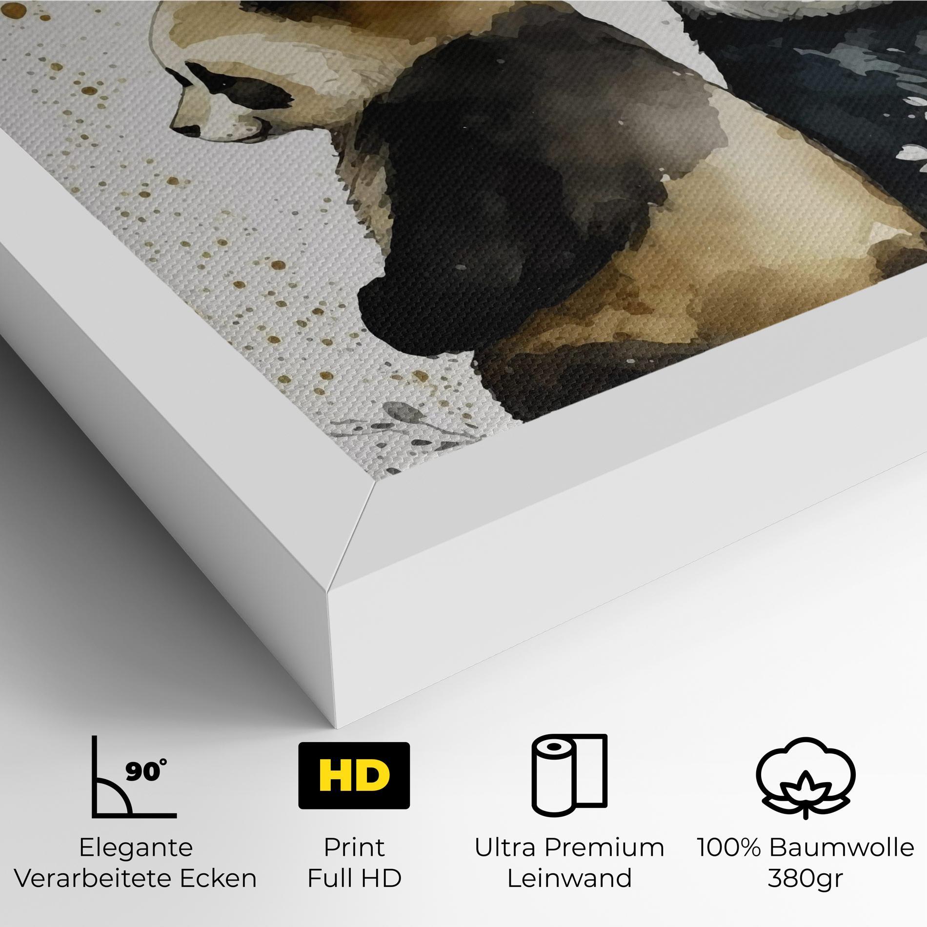 Leinwandbild Gold Panda Art mockup 4