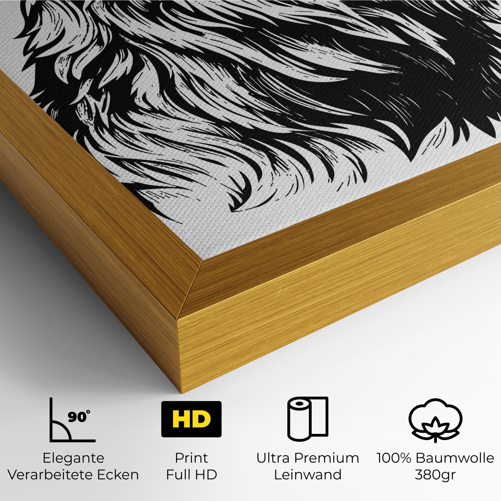 Leinwandbild Angry Bear mockup 4