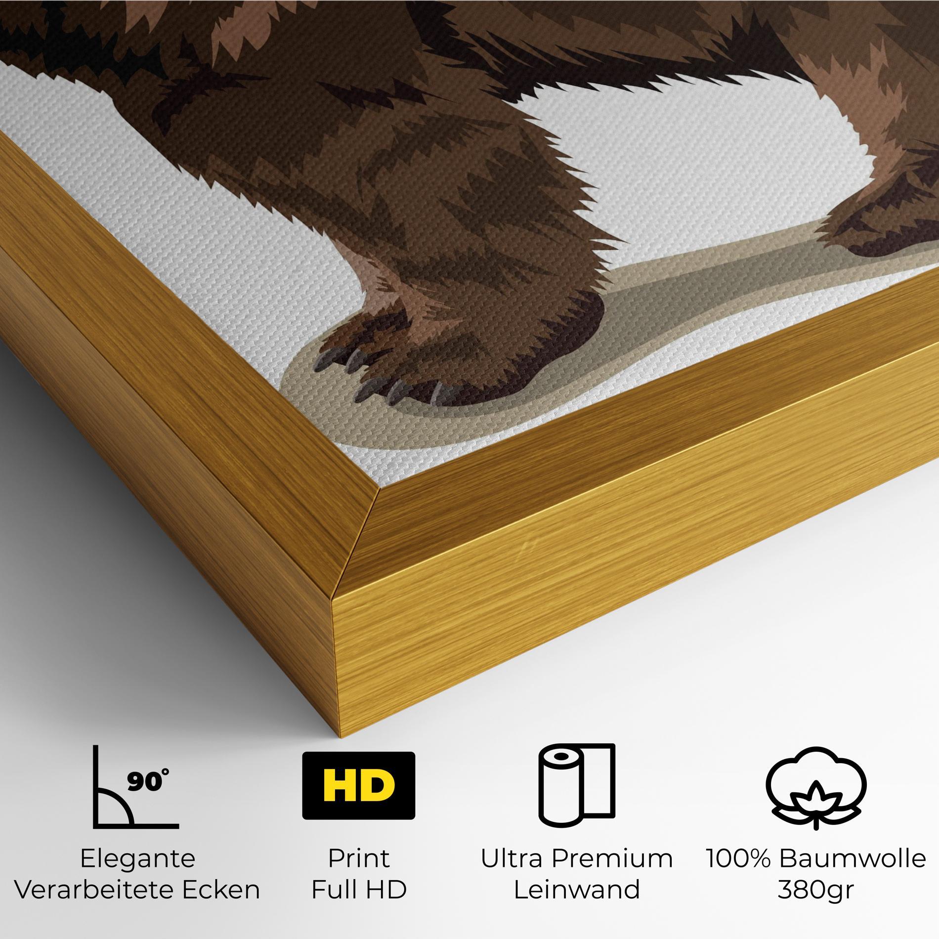 Leinwandbild Angry Walking Bear mockup 4