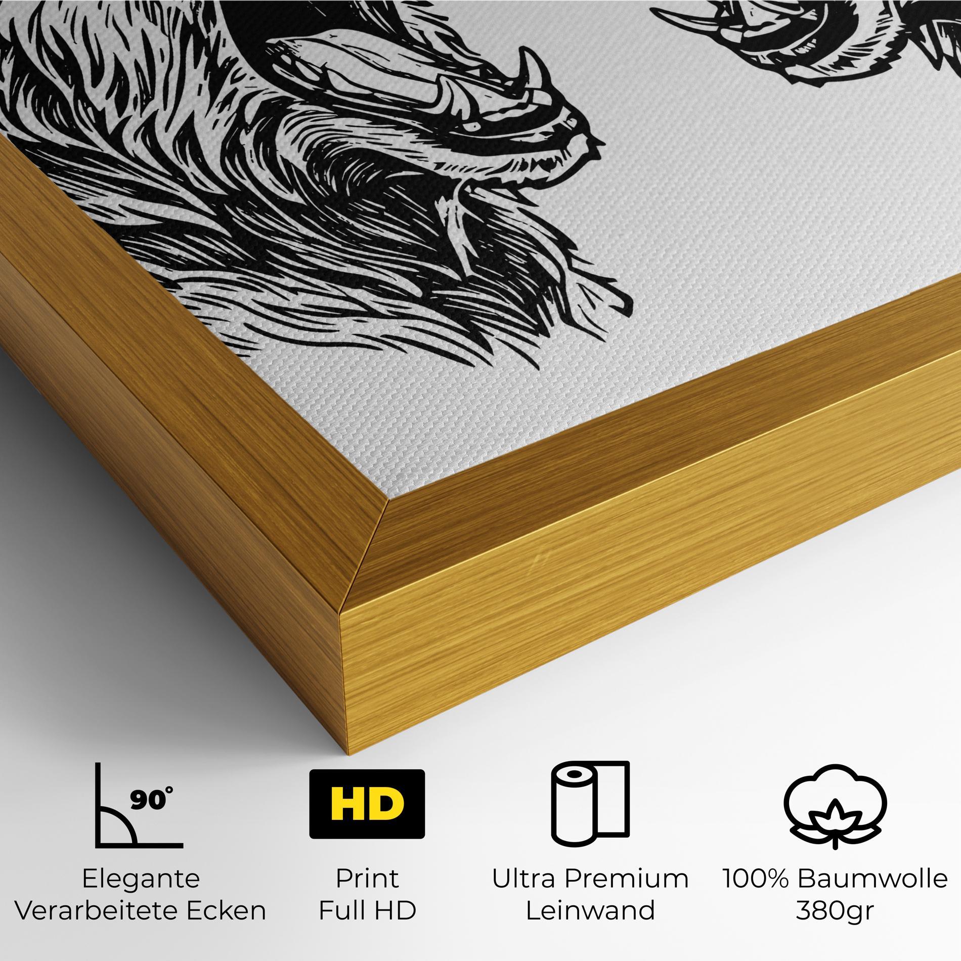 Leinwandbild Bear Bite mockup 4