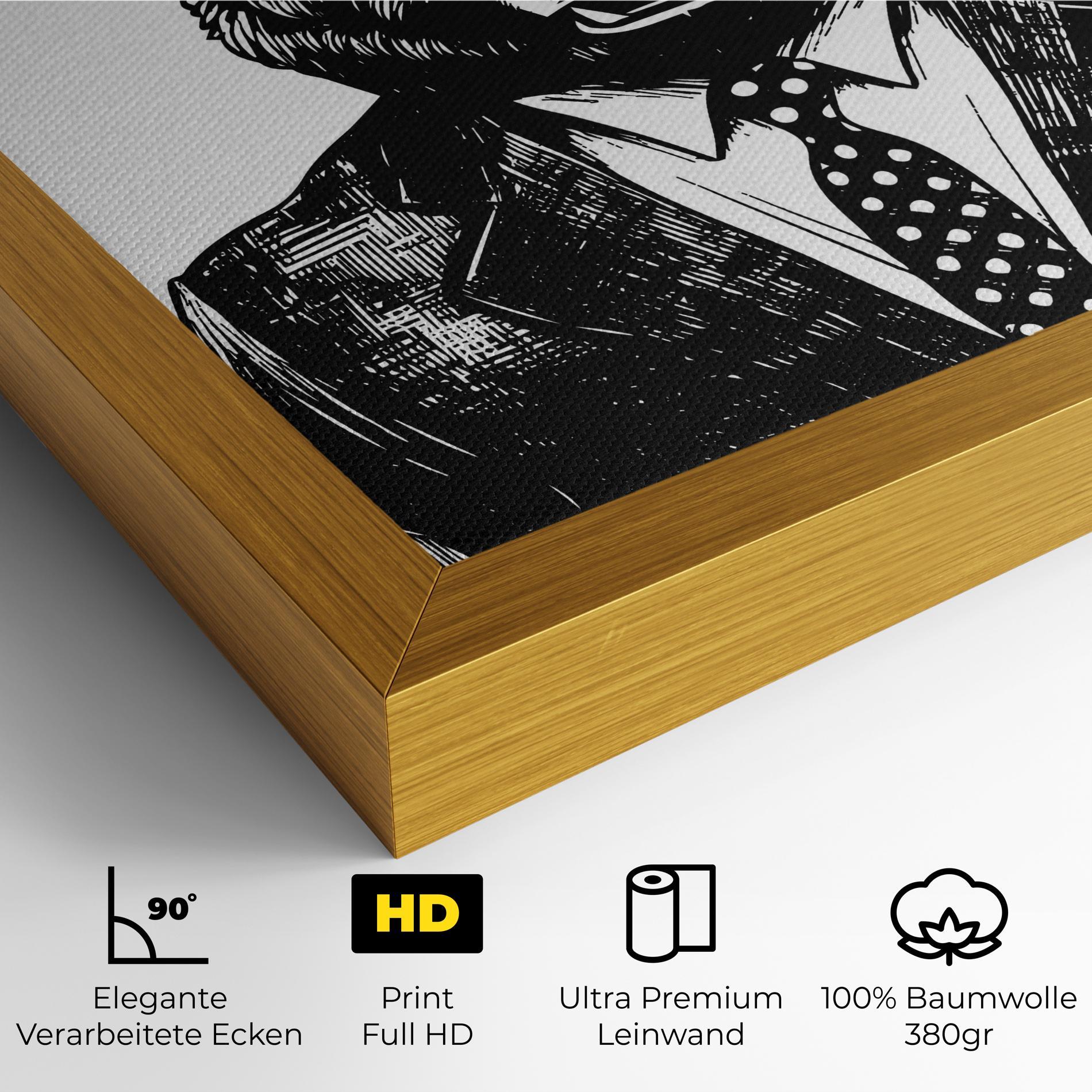 Leinwandbild Bear In Suit mockup 4