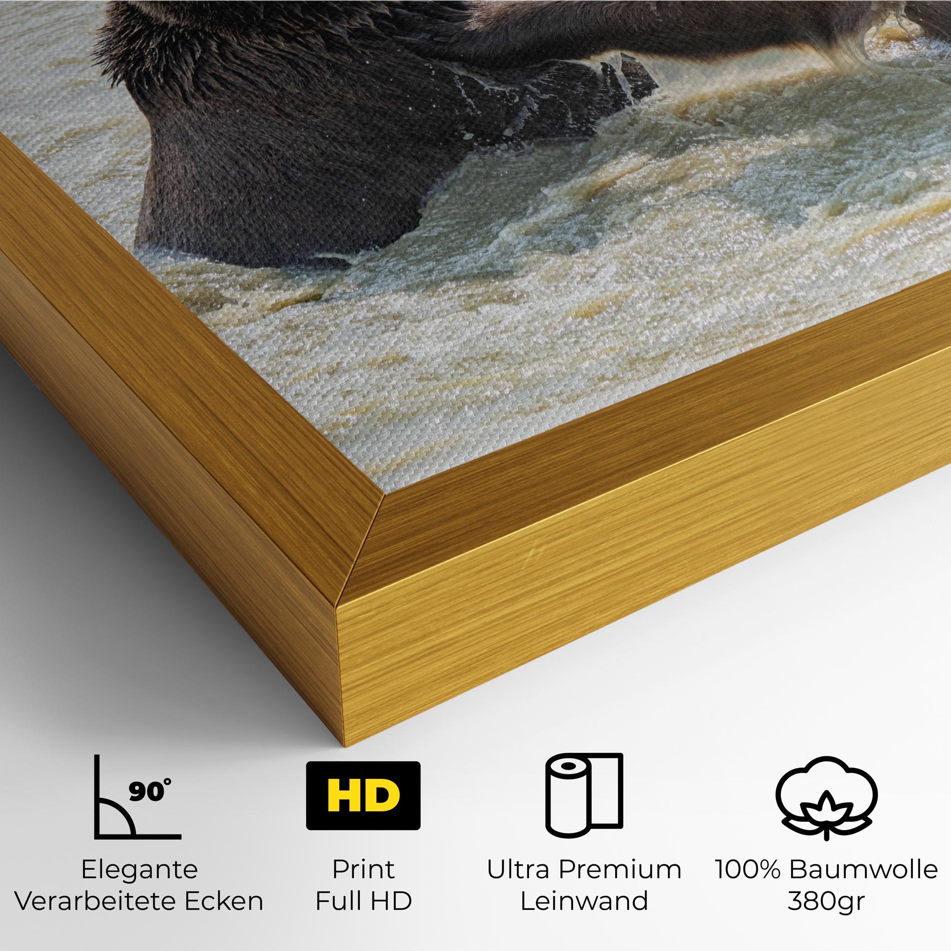 Leinwandbild Bears Fighting mockup 4