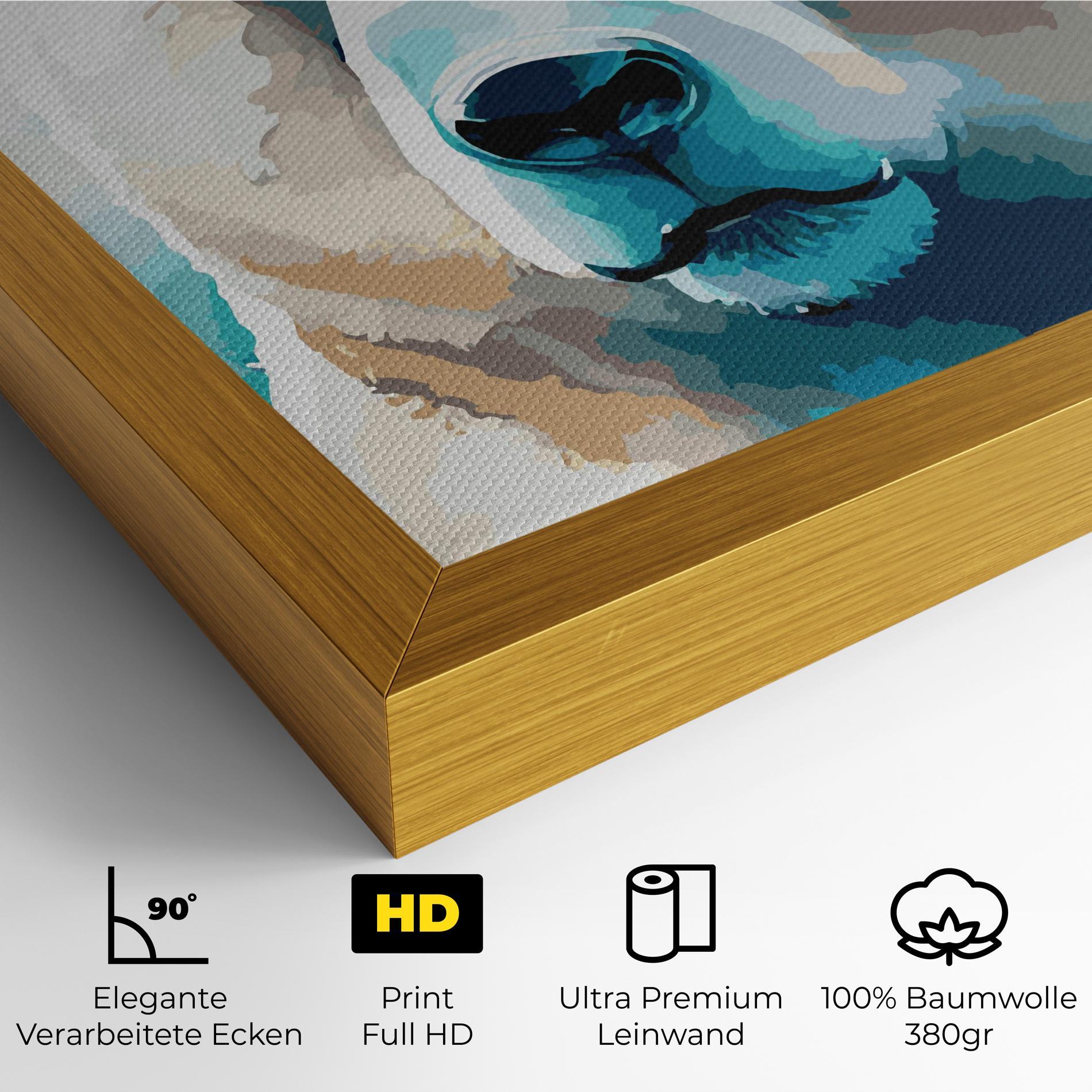 Leinwandbild Big Watercolor Bear mockup 4