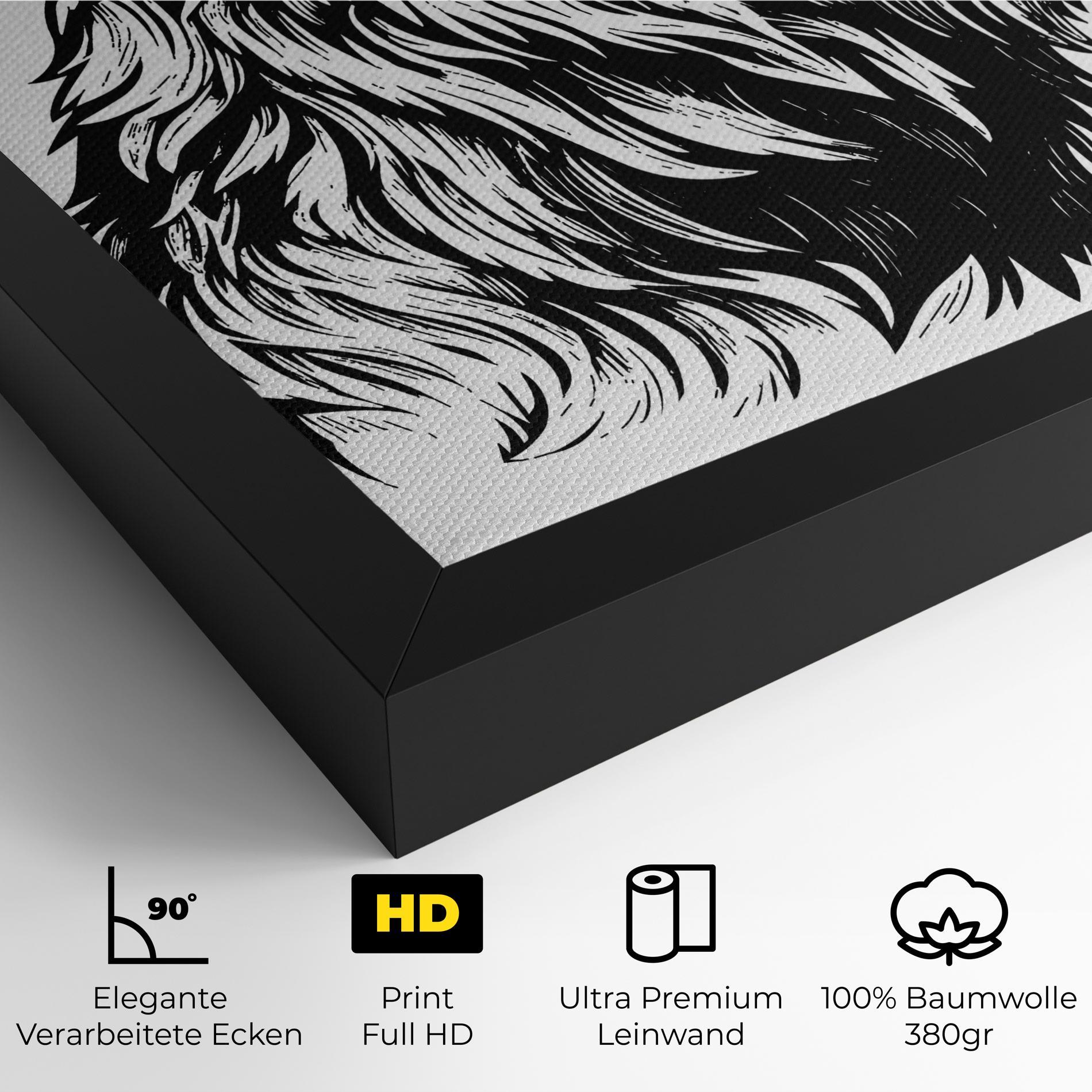 Leinwandbild Angry Bear mockup 4