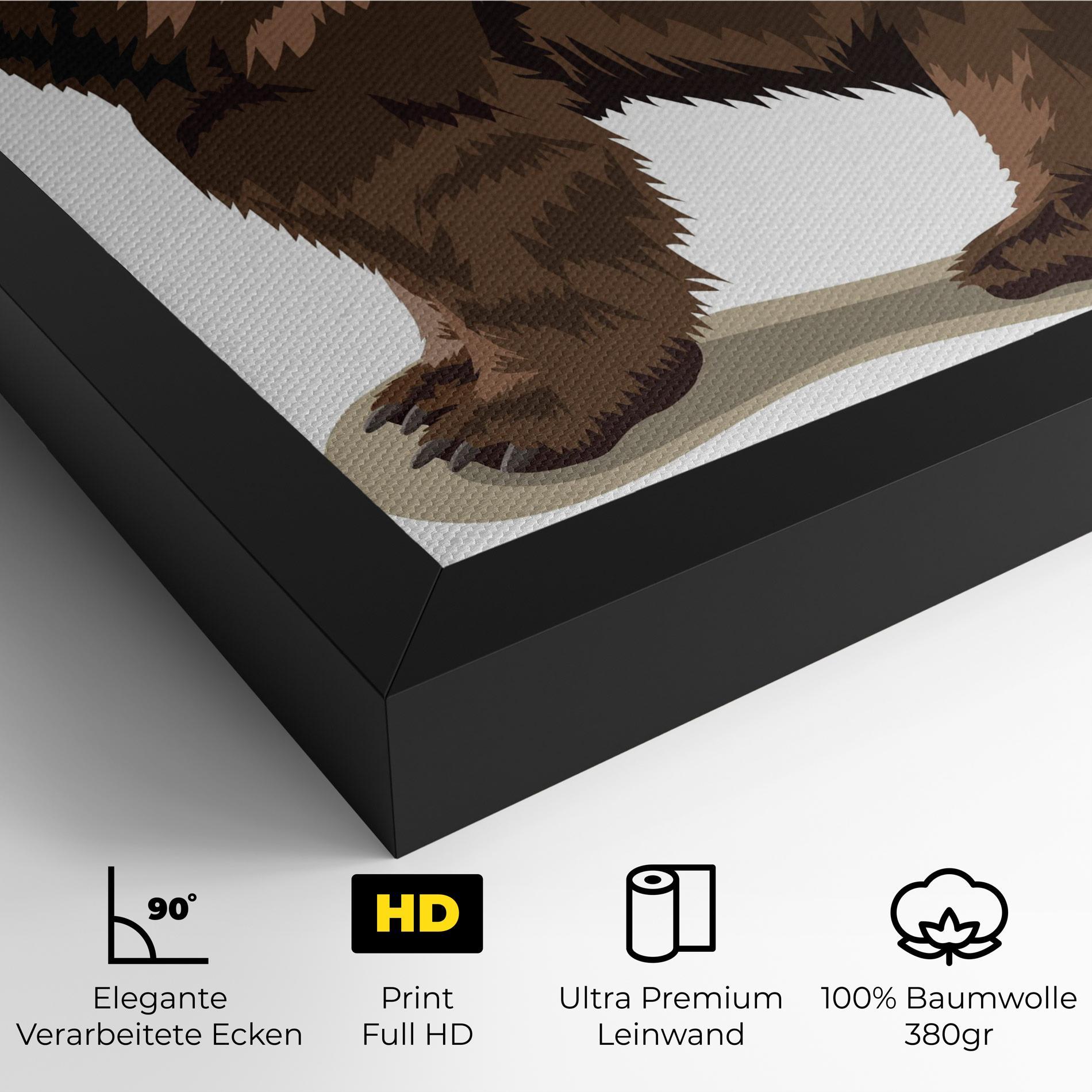 Leinwandbild Angry Walking Bear mockup 4