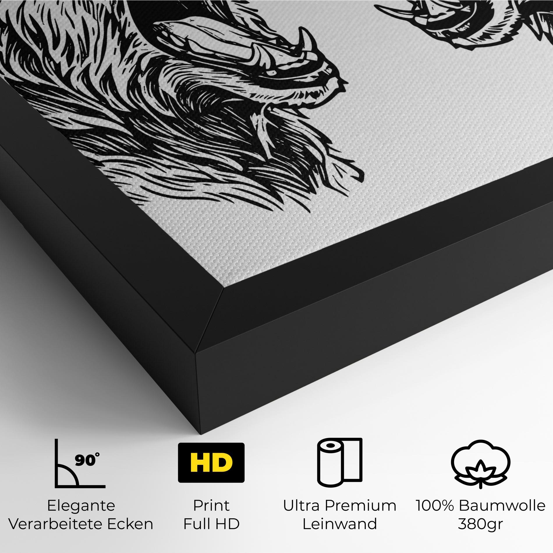 Leinwandbild Bear Bite mockup 4