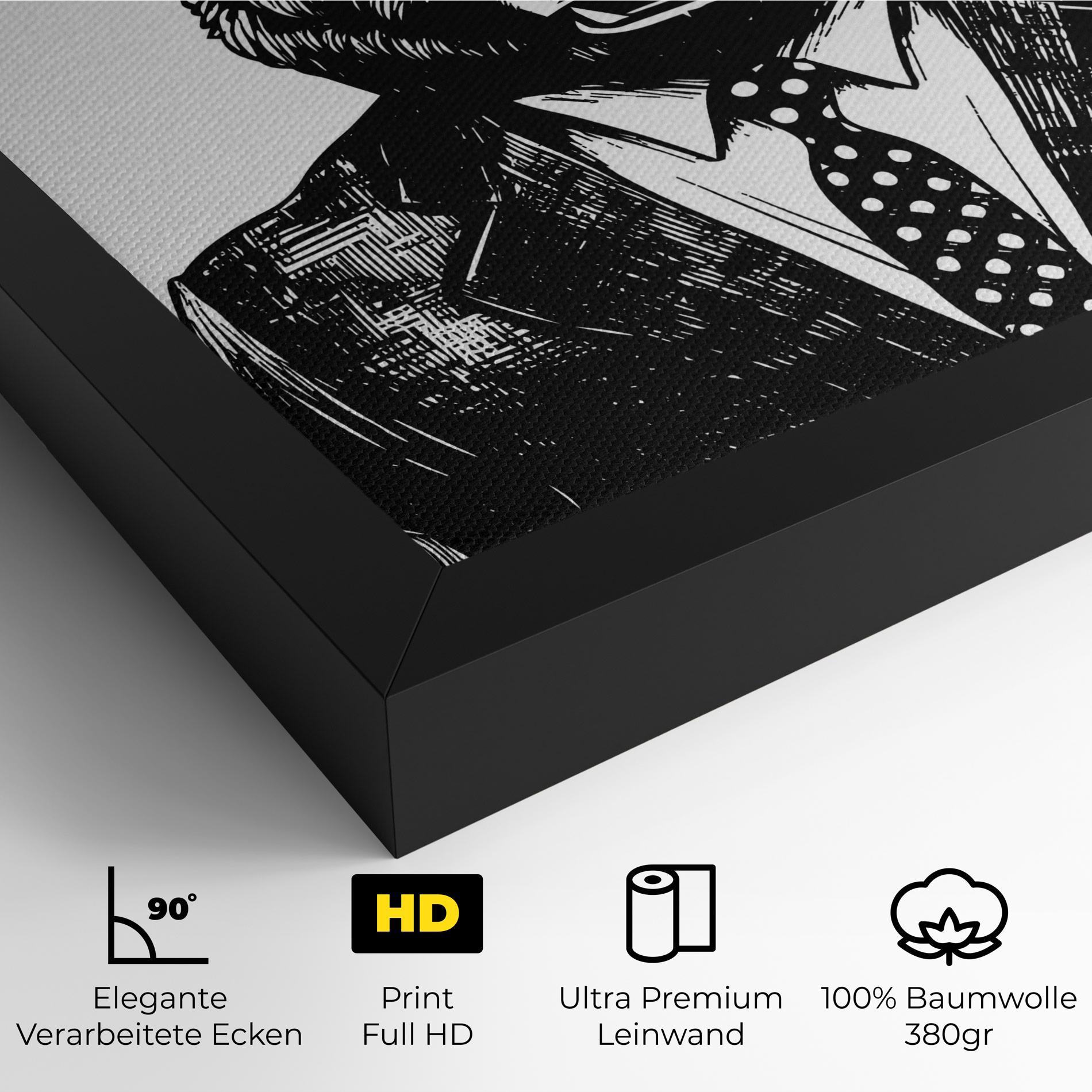 Leinwandbild Bear In Suit mockup 4