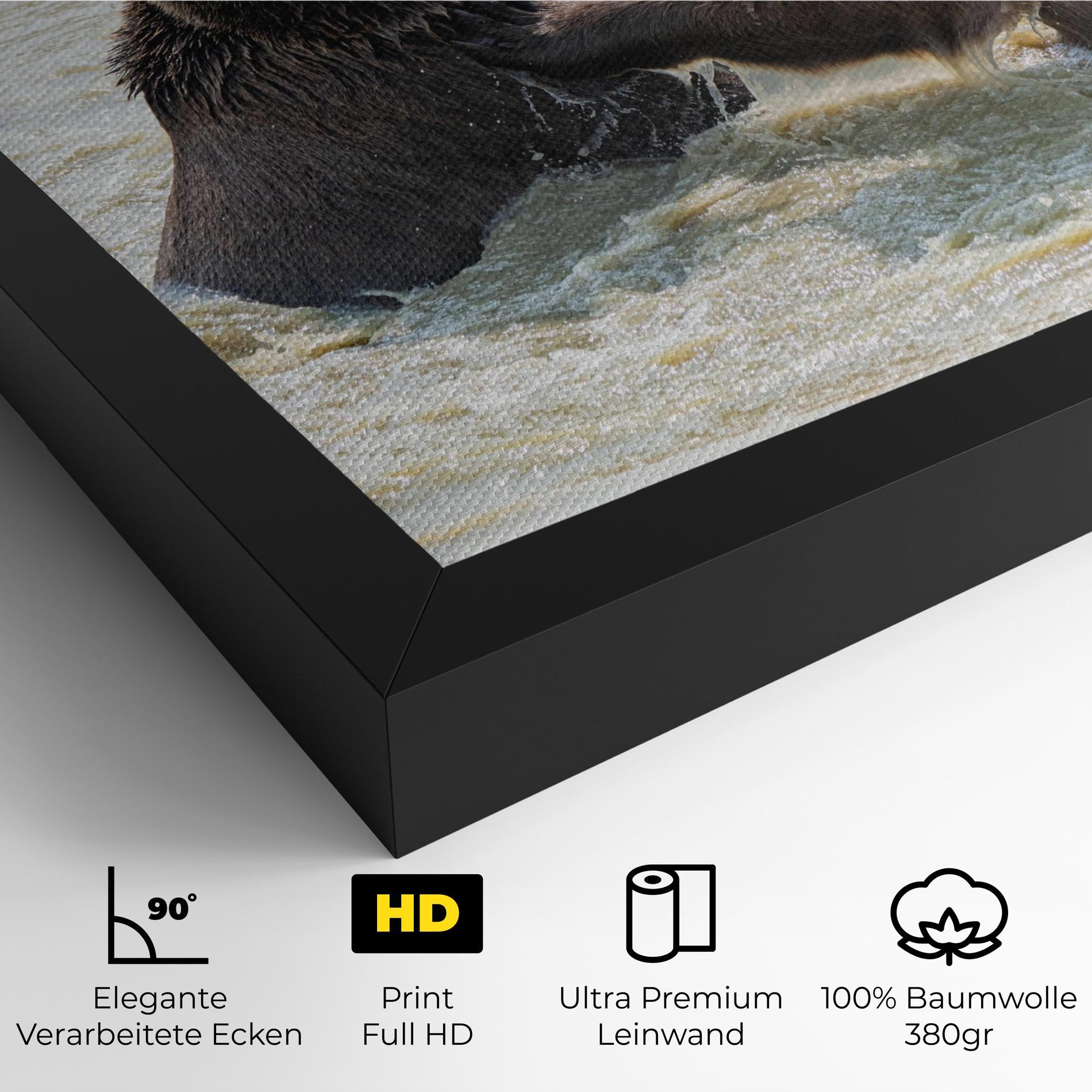 Leinwandbild Bears Fighting mockup 4