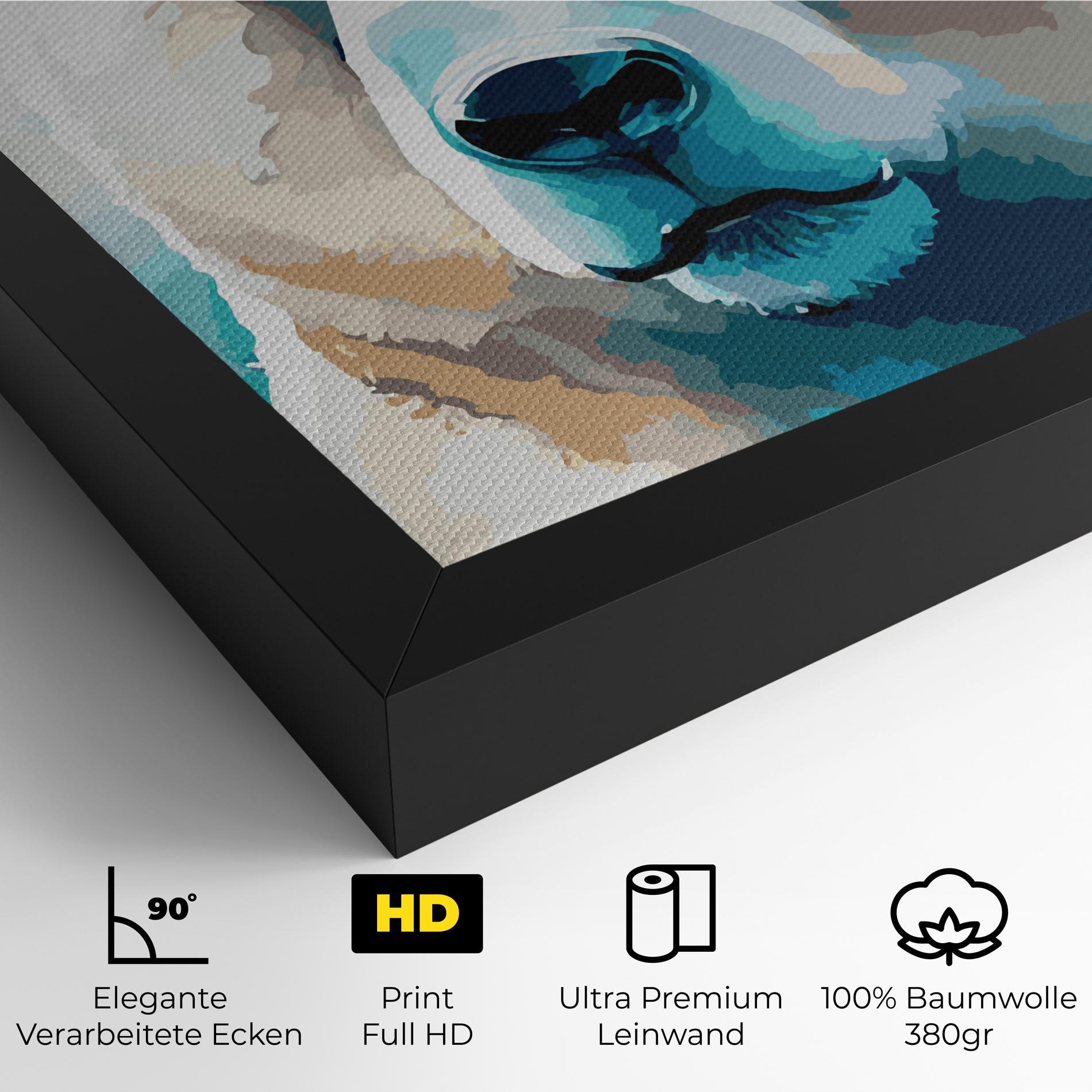 Leinwandbild Big Watercolor Bear mockup 4