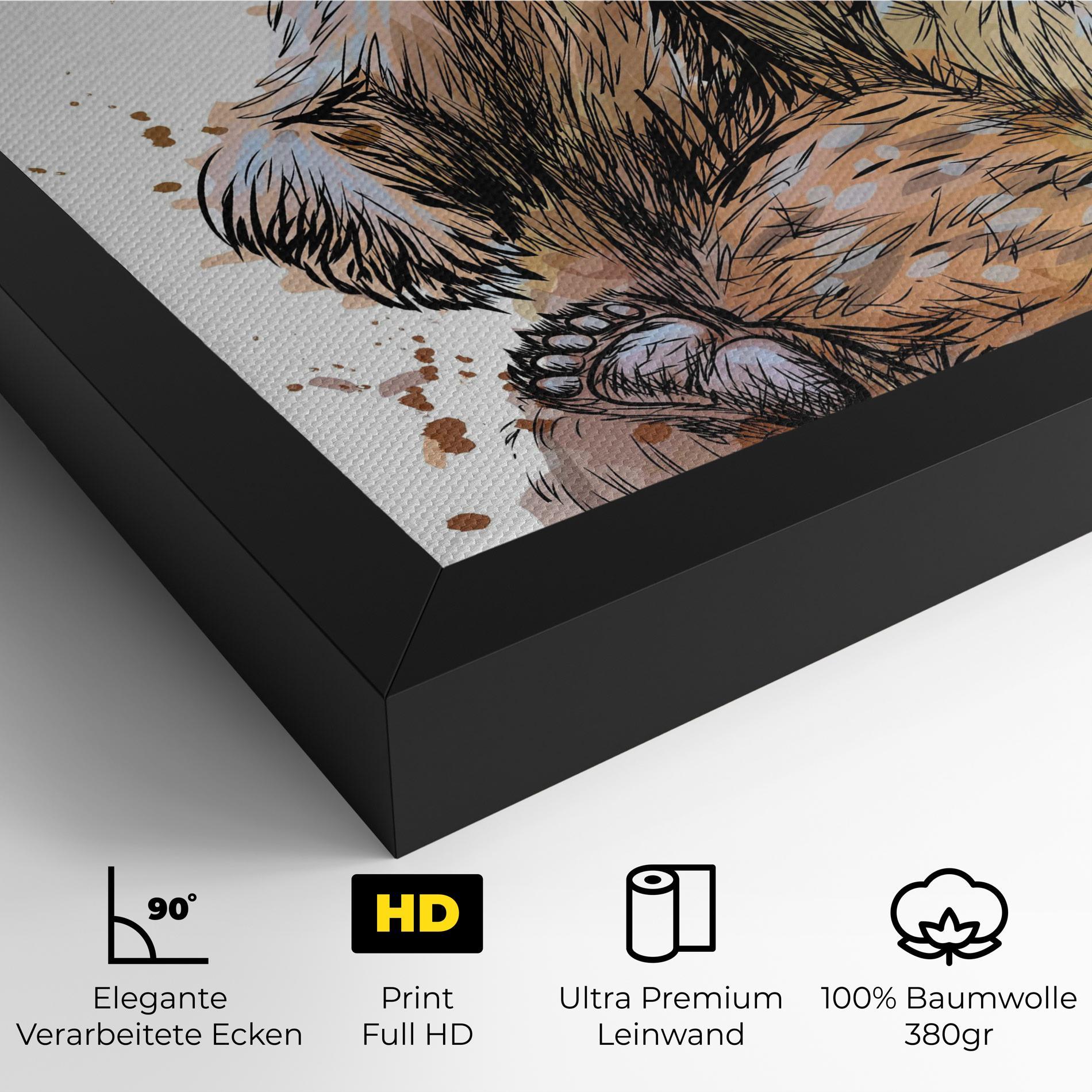 Leinwandbild Butterfly Bear mockup 4