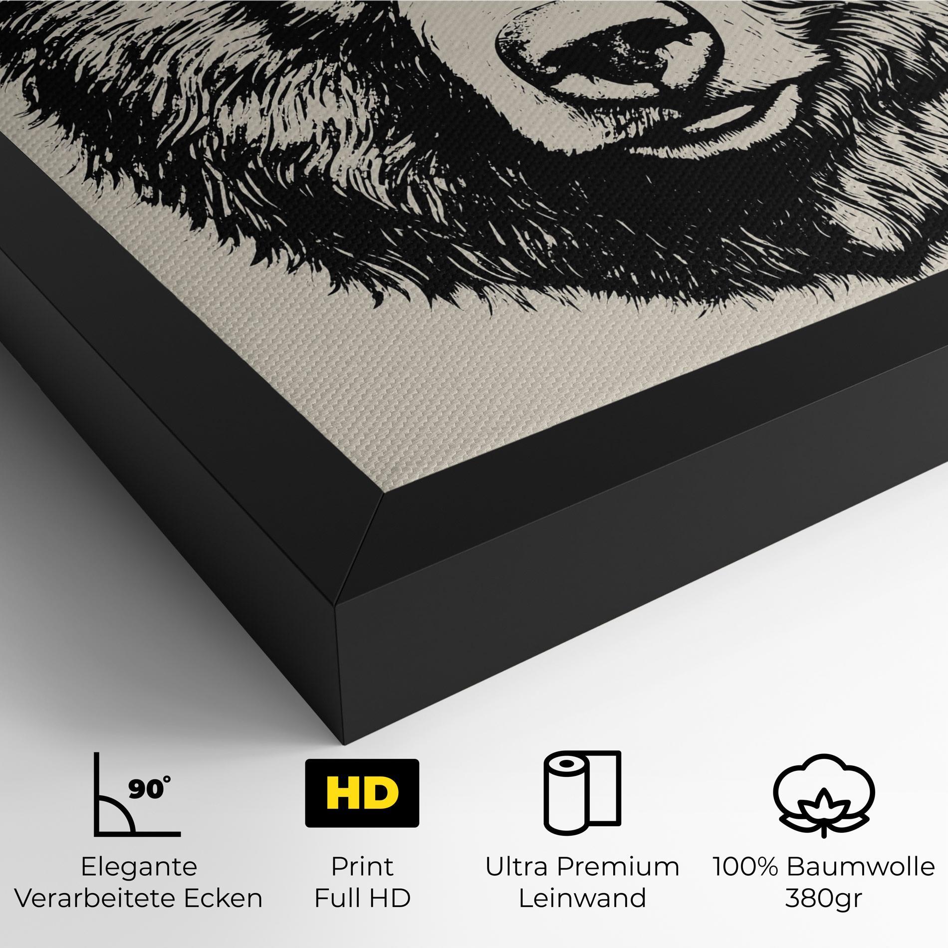 Leinwandbild Cream Head Bear mockup 4