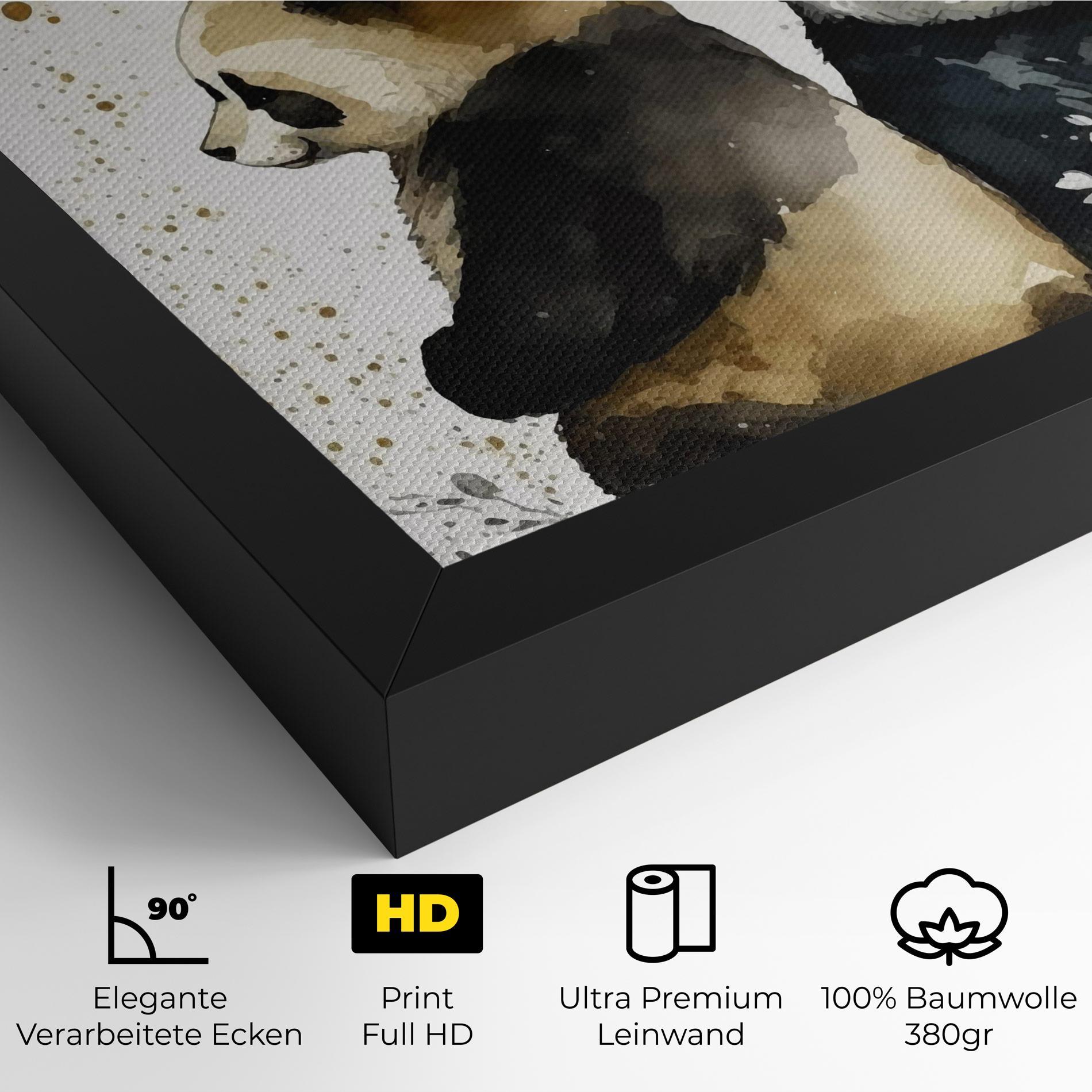 Leinwandbild Gold Panda Art mockup 4