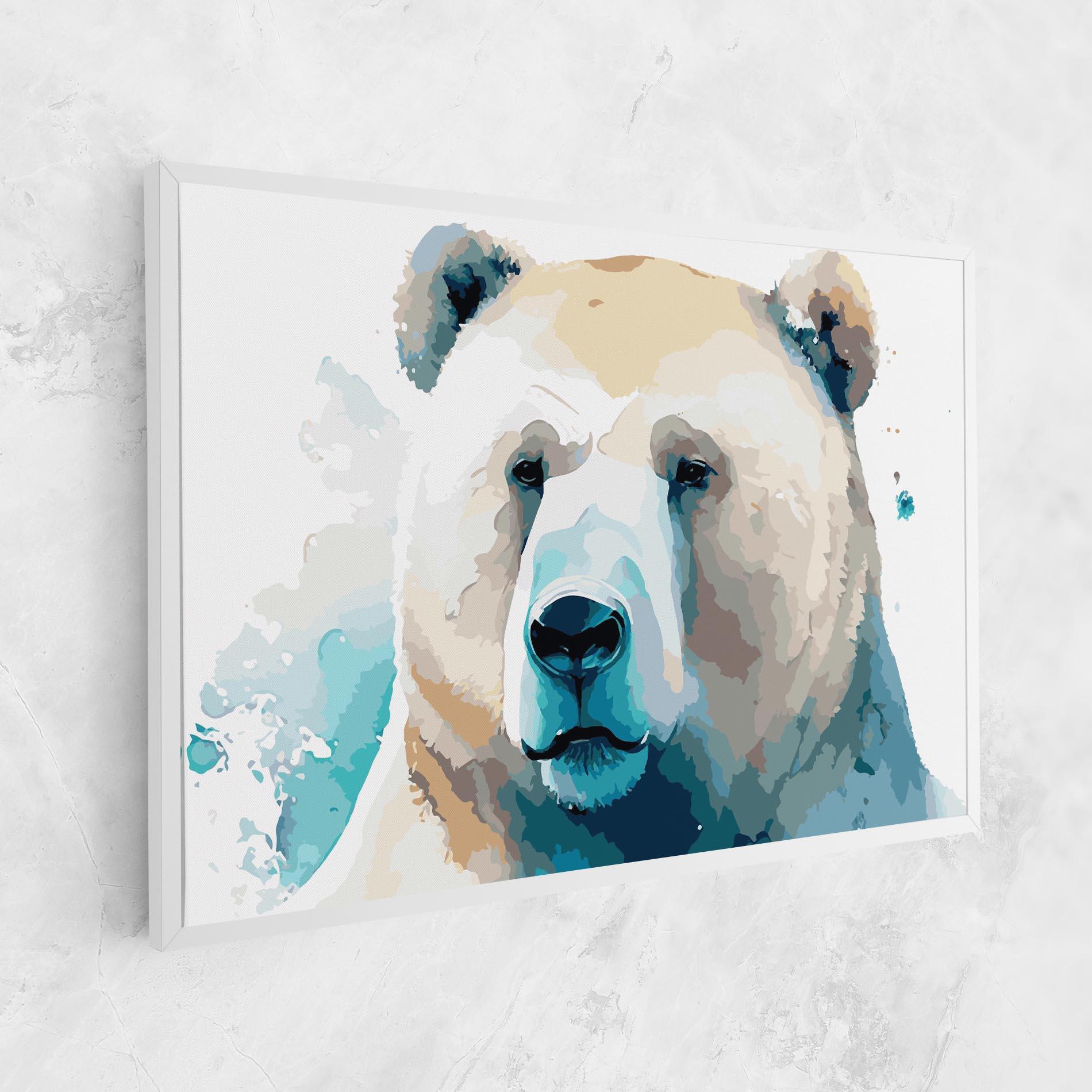 Leinwandbild Big Watercolor Bear mockup 1