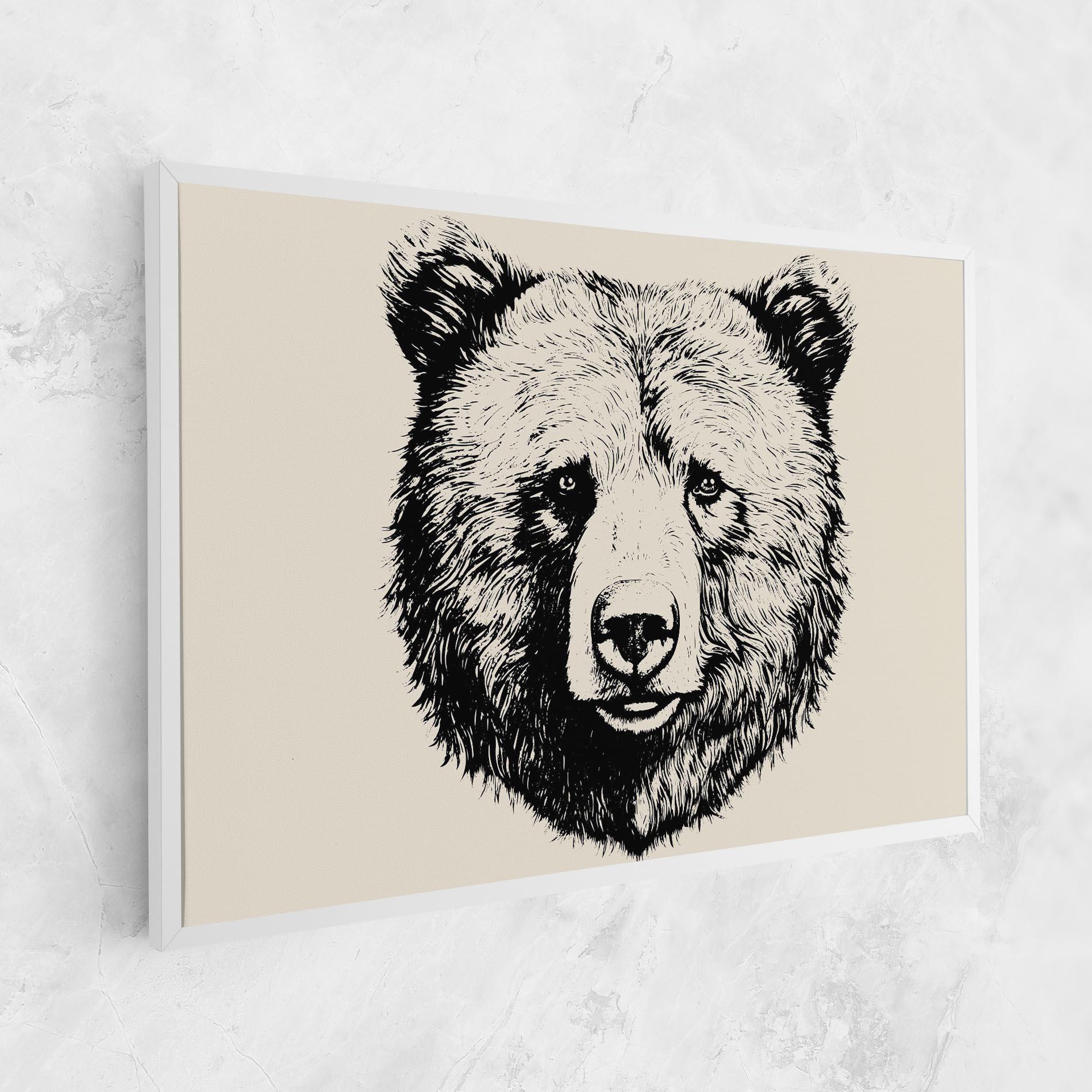 Leinwandbild Cream Head Bear mockup 1