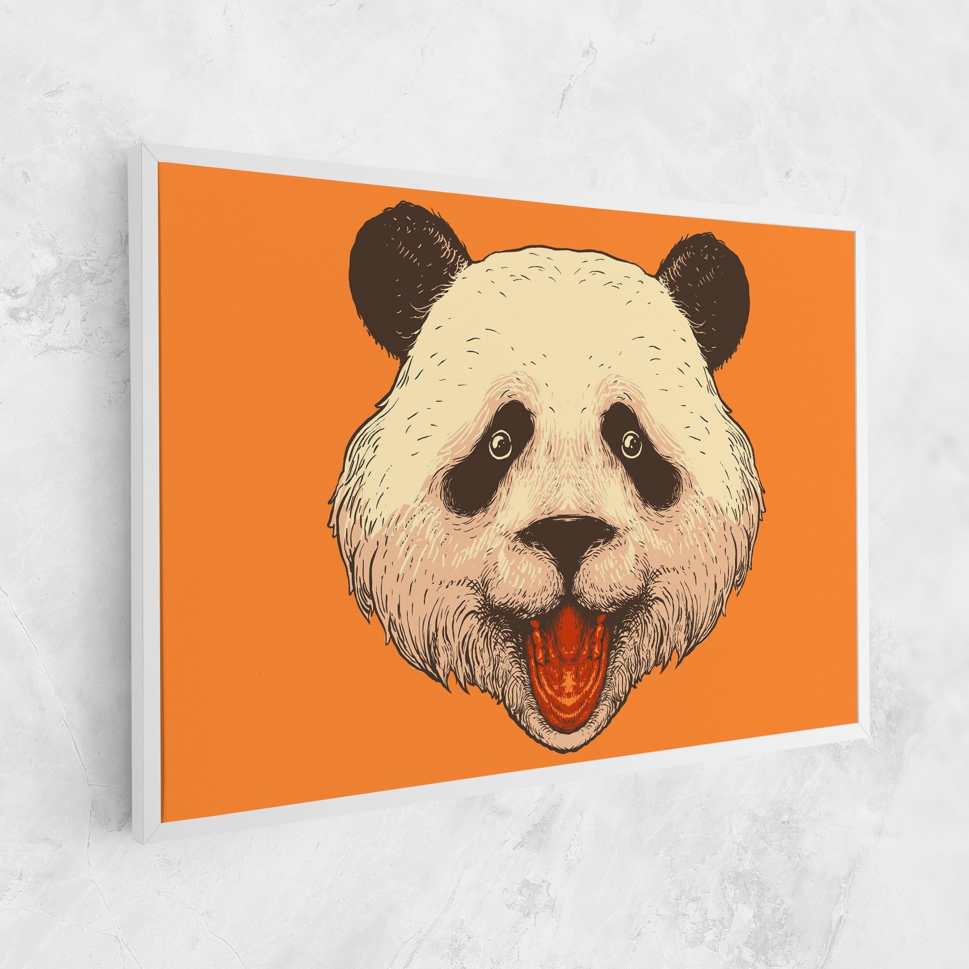 Leinwandbild Panda On Orange mockup 1
