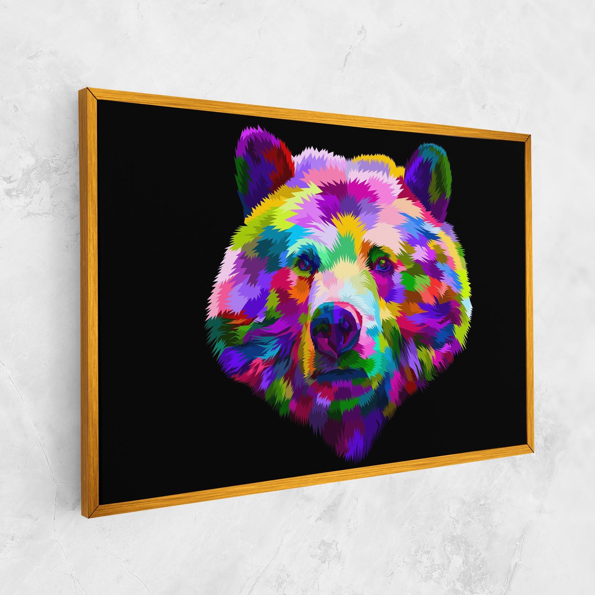 Leinwandbild Bear Head Art mockup 1