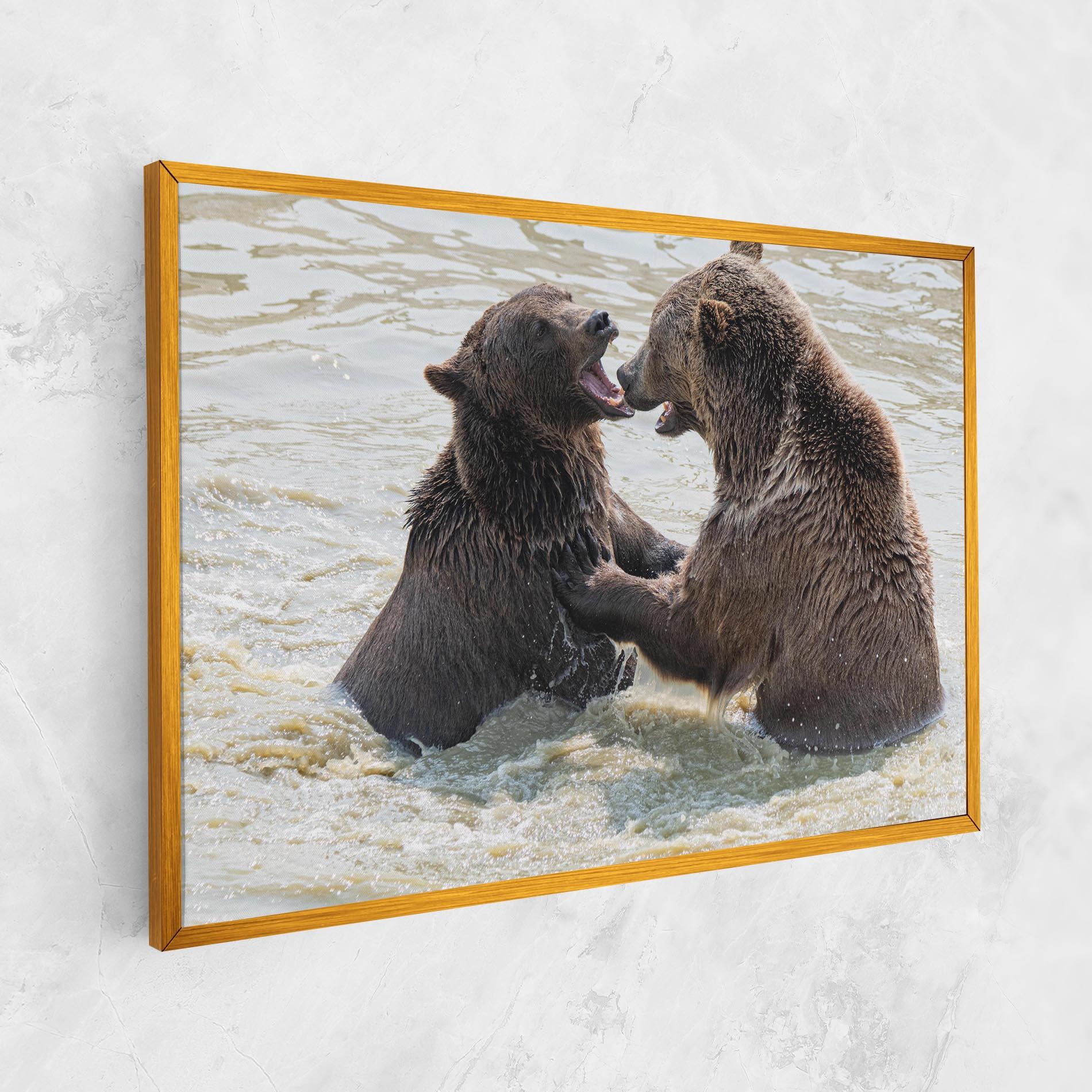 Leinwandbild Bears Fighting mockup 1
