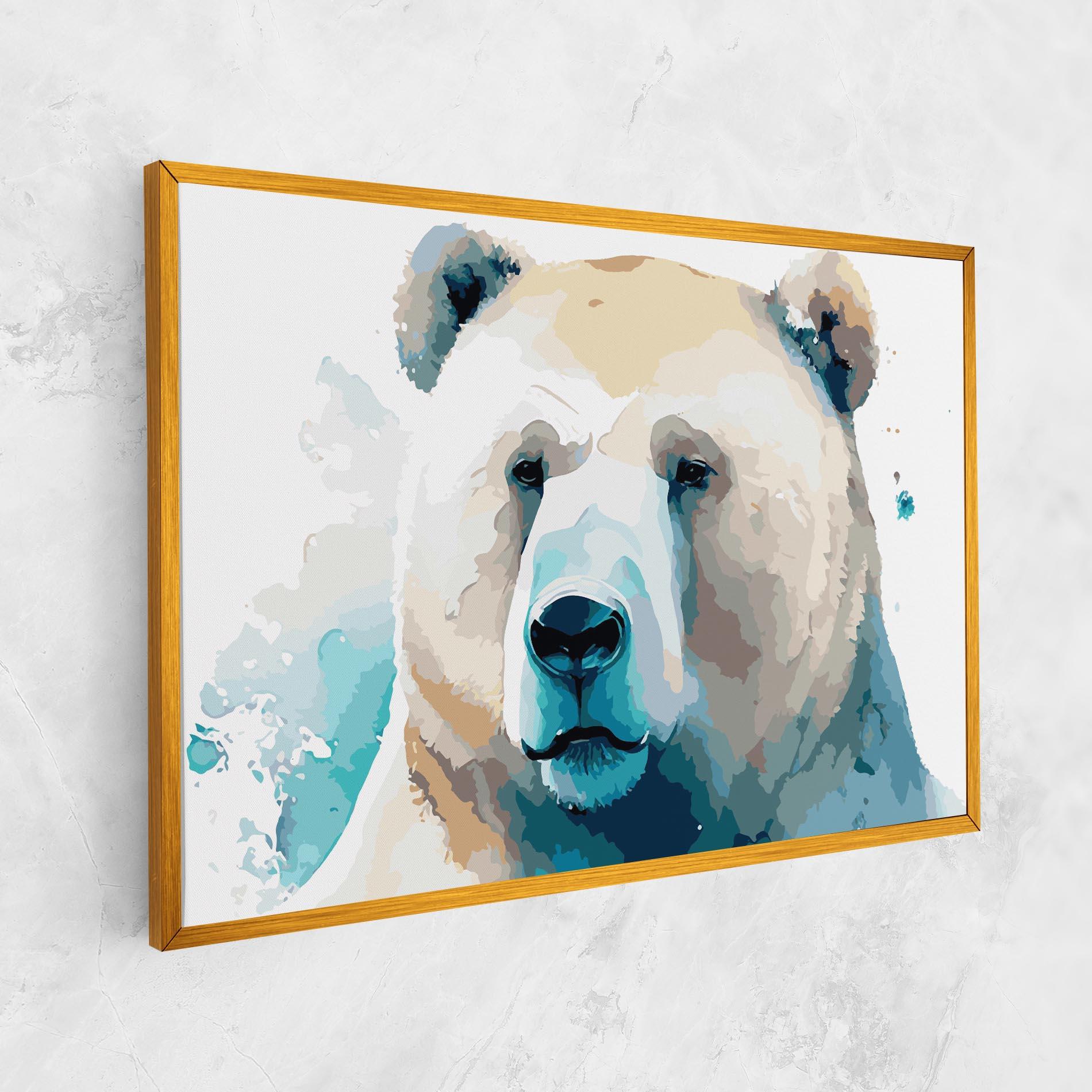 Leinwandbild Big Watercolor Bear mockup 1