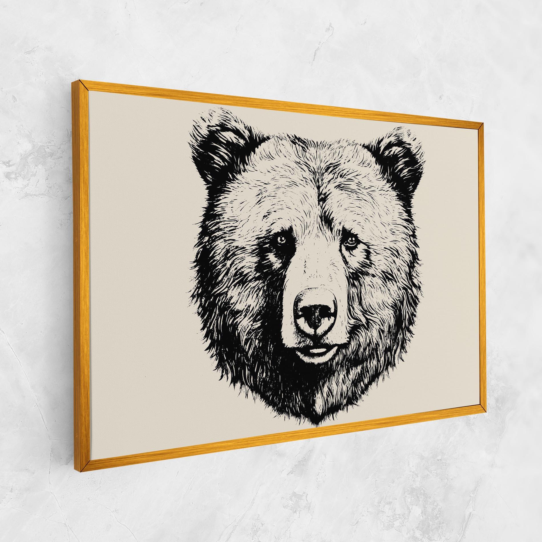 Leinwandbild Cream Head Bear mockup 1